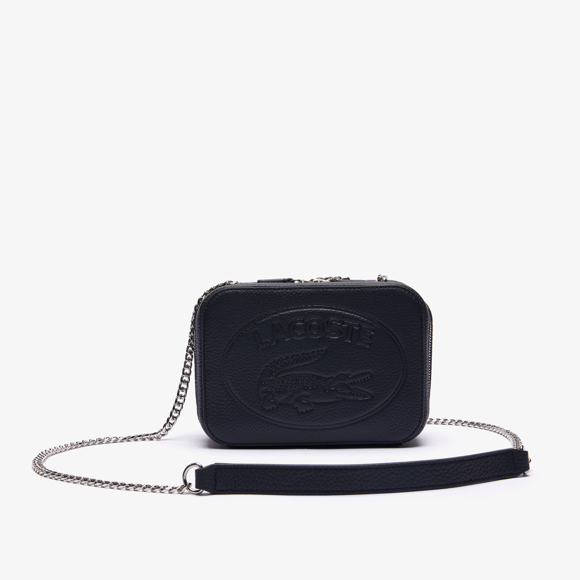 Lacoste croco crew grained leather zip hotsell