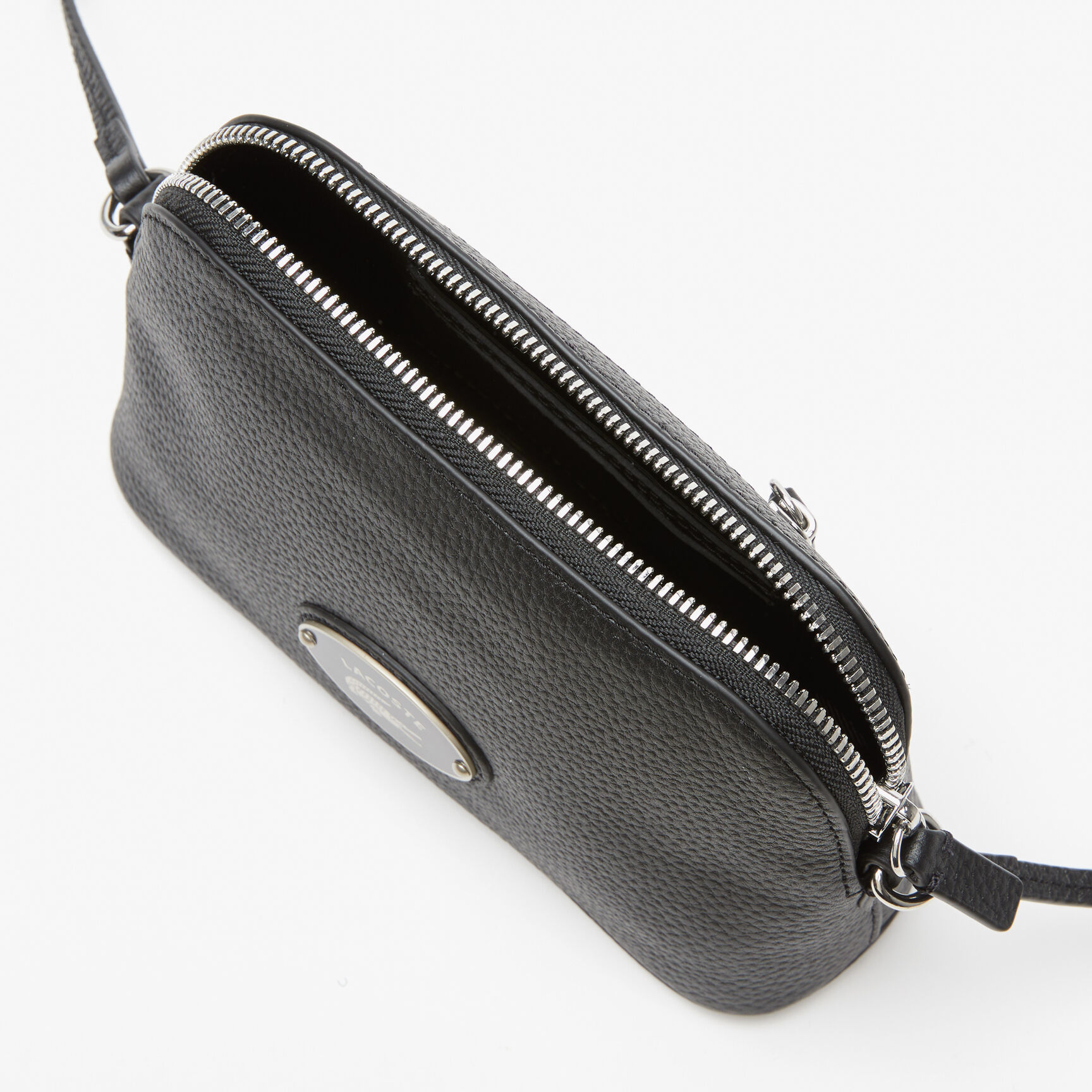 حقيبة كروس قبة جلد لاكوست للسيدات