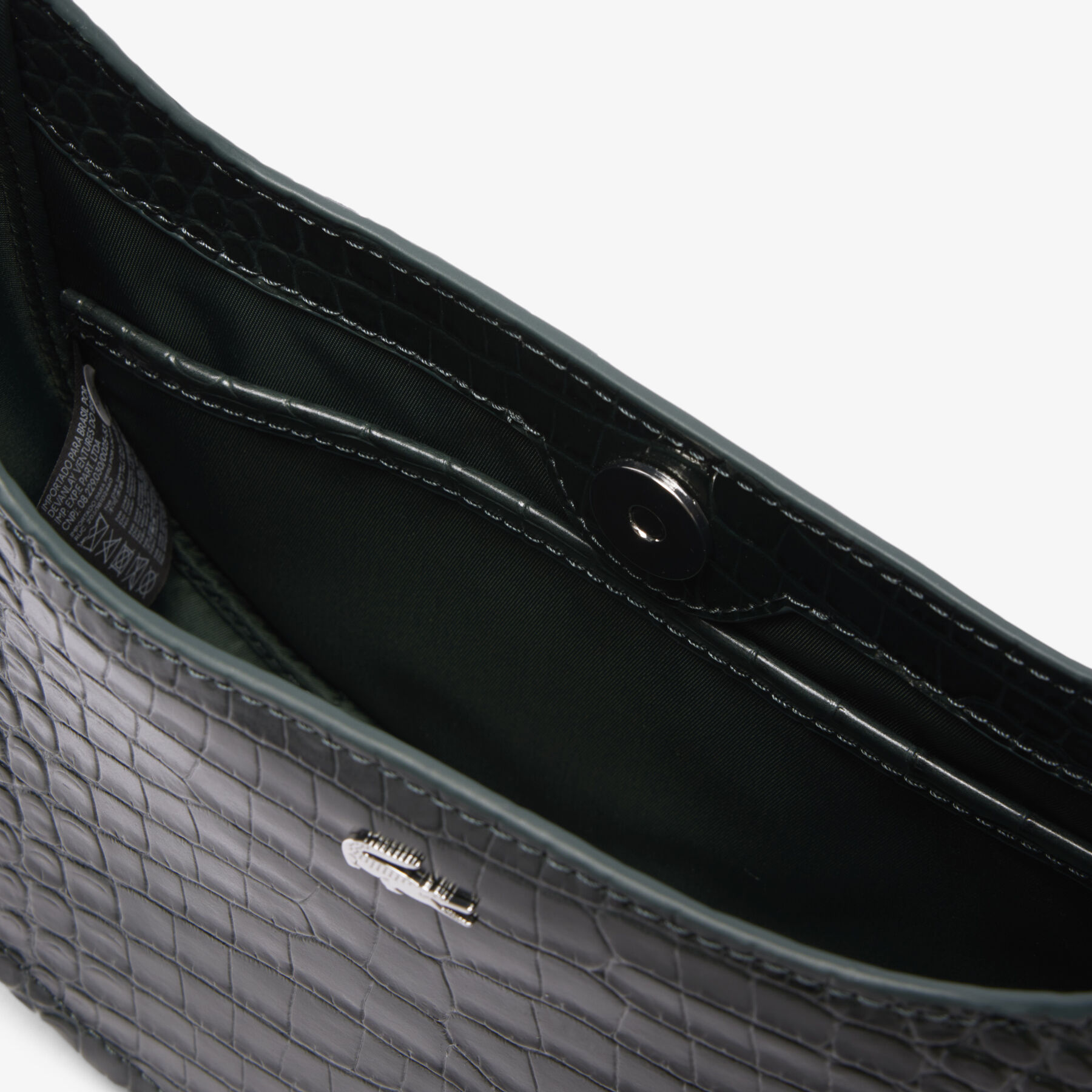 Small Chantaco Embossed Leather Half Moon Bag