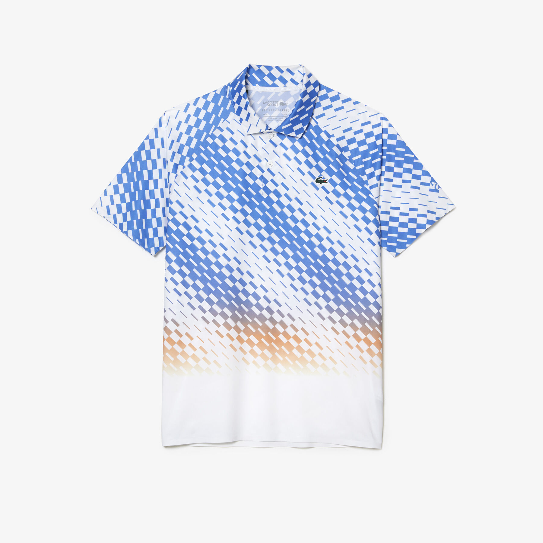 لاكوست تيشيرت بولو مزين بنقشة مربعات للرجال مجموعة lacoste tennis x novak djokovic