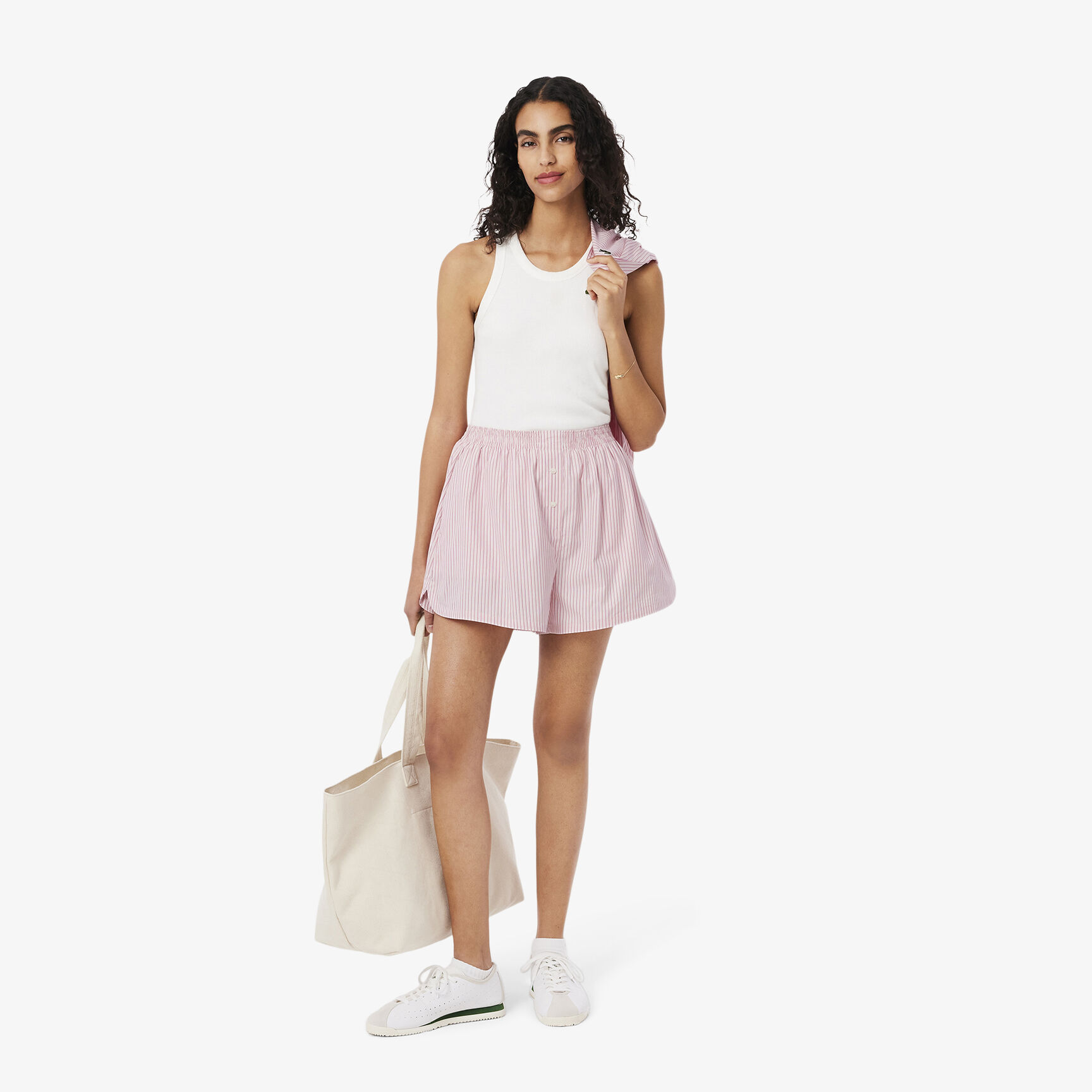 Wide Fit Lightweight Striped Poplin Shorts