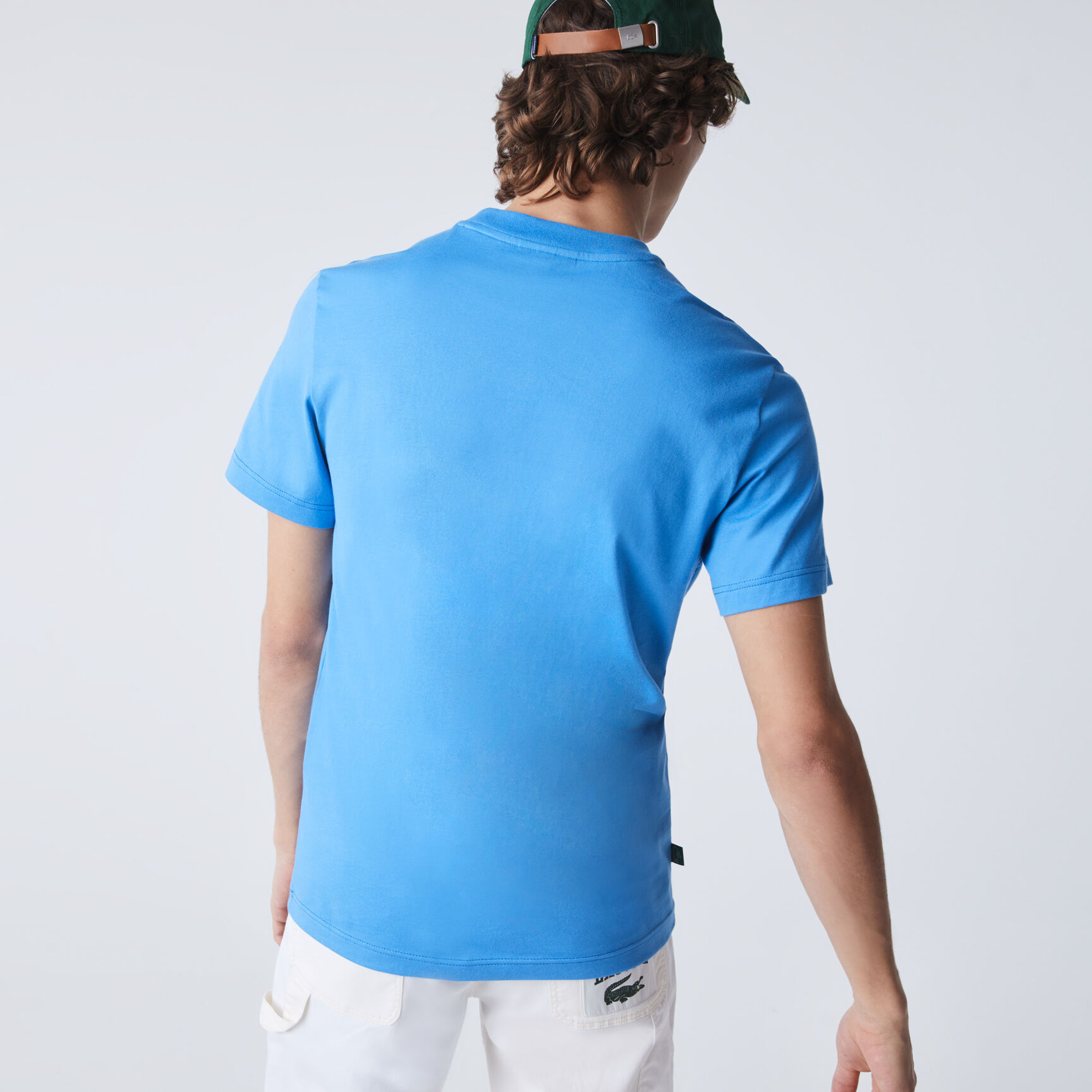 تيشيرت قطن بفتحة رقبة مستديرة وتطريز مضارب تنس للرجال تيشيرت قطن بفتحة رقبة مستديرة وتطريز مضارب تنس للرجال