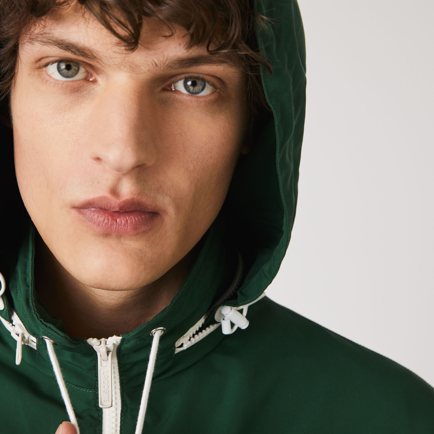 Men's Lightweight Water-Resistant Hooded Windbreaker