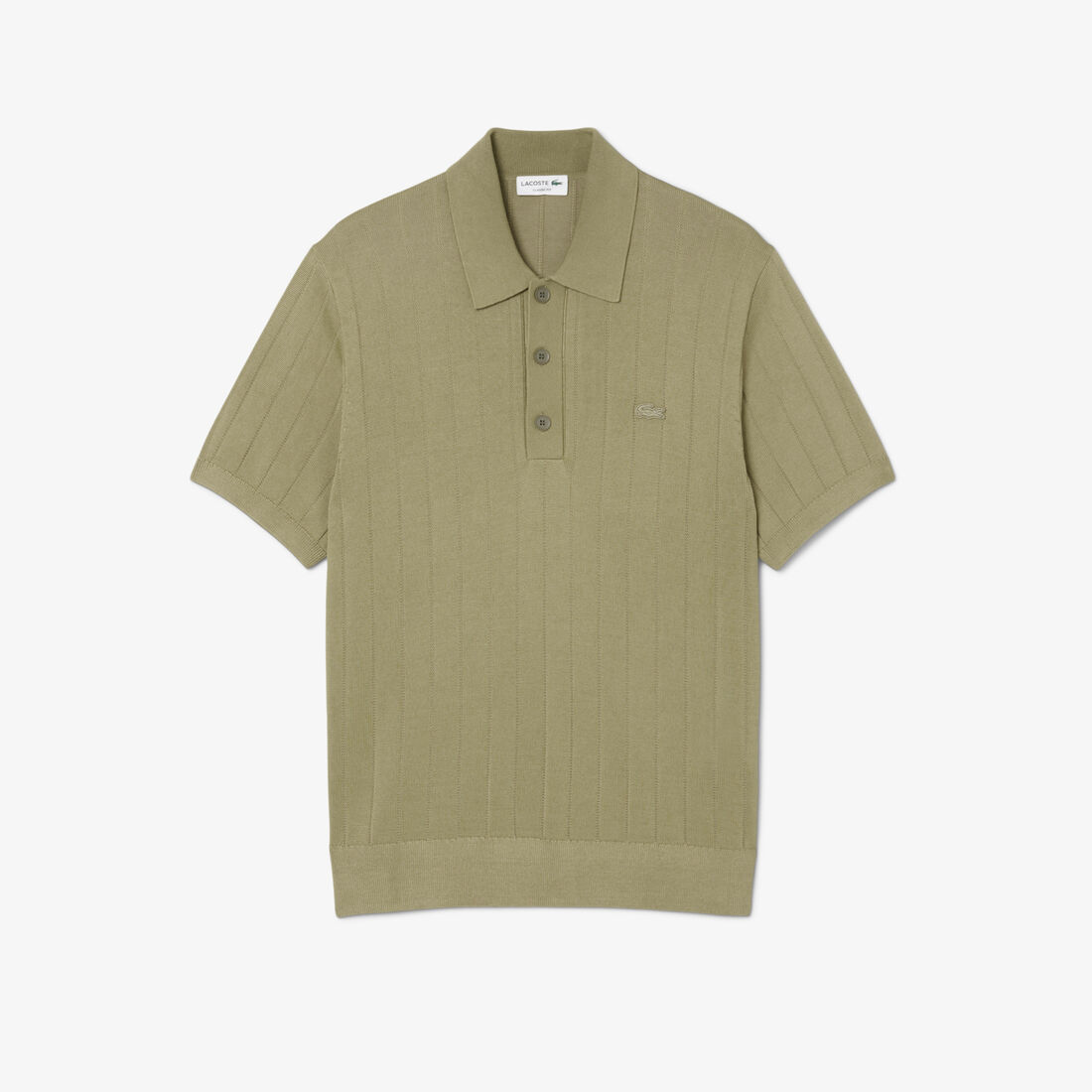 كنزة محبوكة بتصميم مضلع انسيابي وياقة بولو كنزة محبوكة بتصميم مضلع انسيابي وياقة بولو