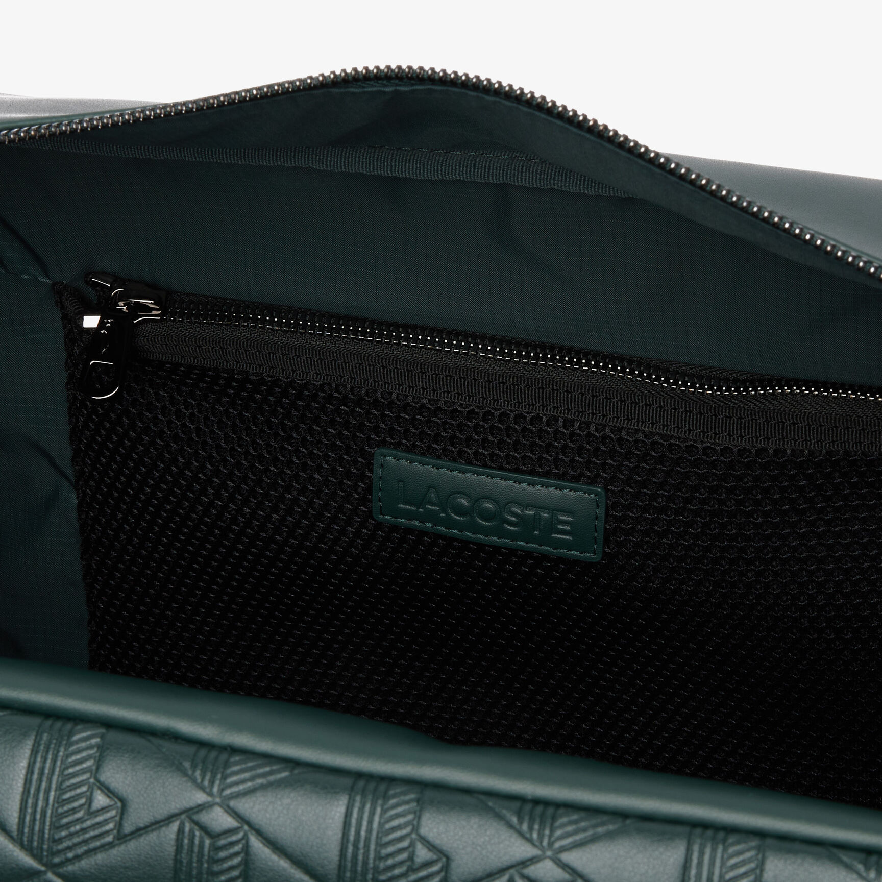 Leather Monogram Print Weekend Bag