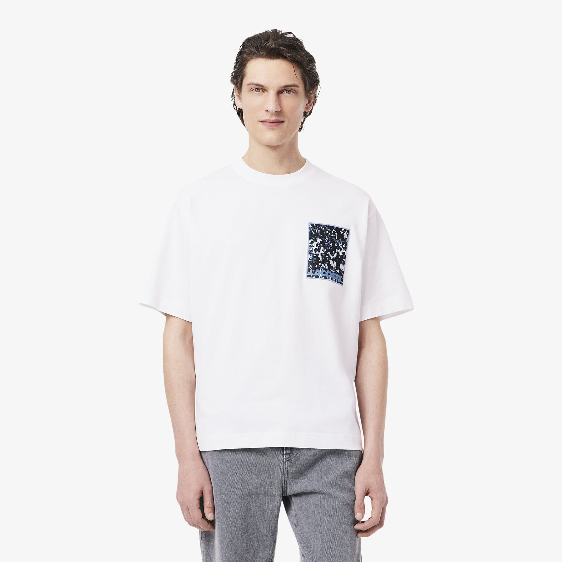 Loose Fit Thick Jersey T-shirt lacoste loose fit thick jersey t shirt