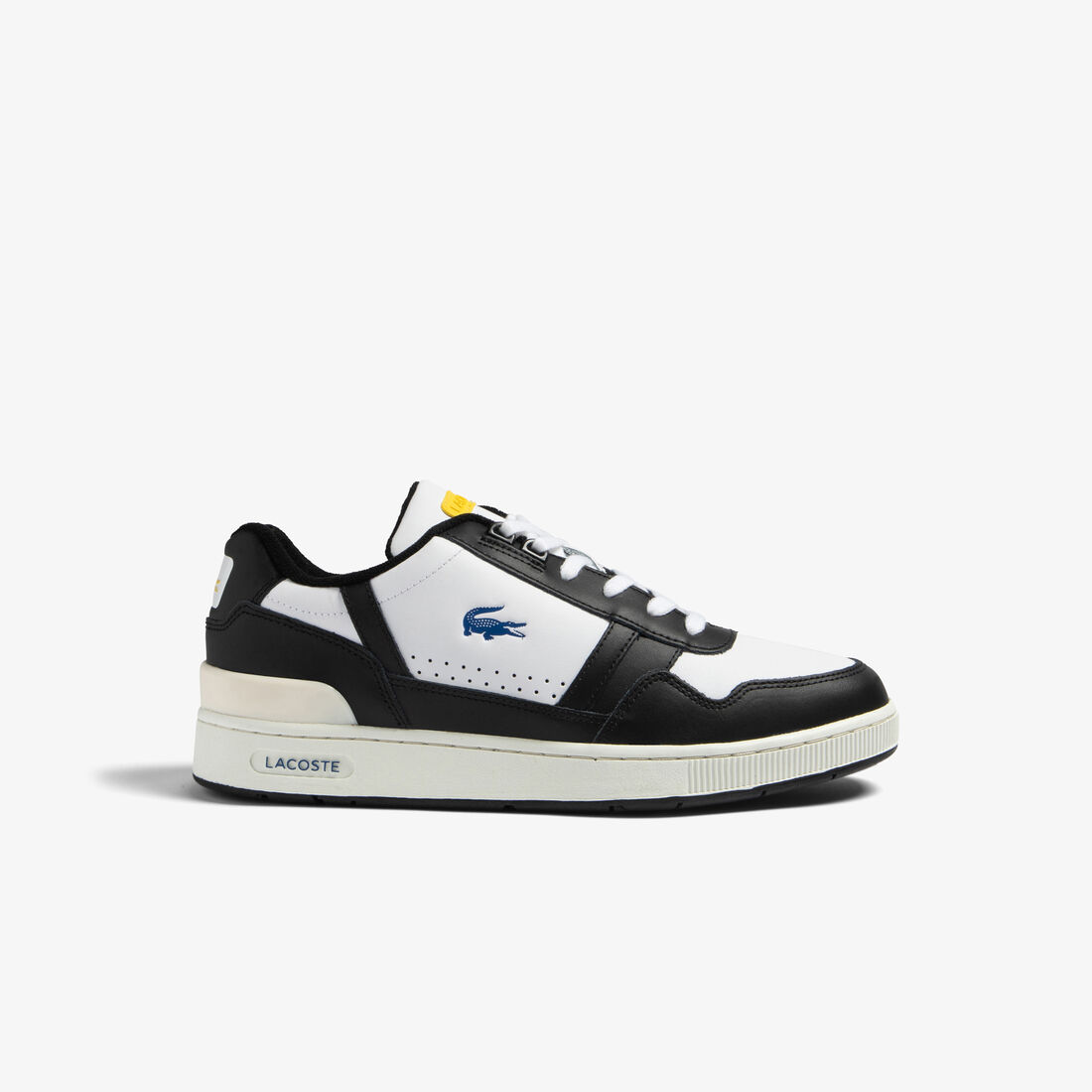 Men's Lacoste T-Clip Leather Colour Contrast Trainers