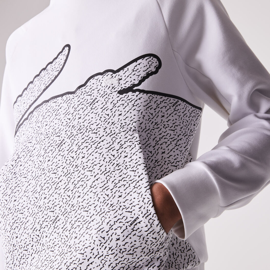 Men’s Crew Neck Oversized Crocodile Cotton Blend Sweatshirt Men’s Crew Neck Oversized Crocodile Cotton Blend Sweatshirt