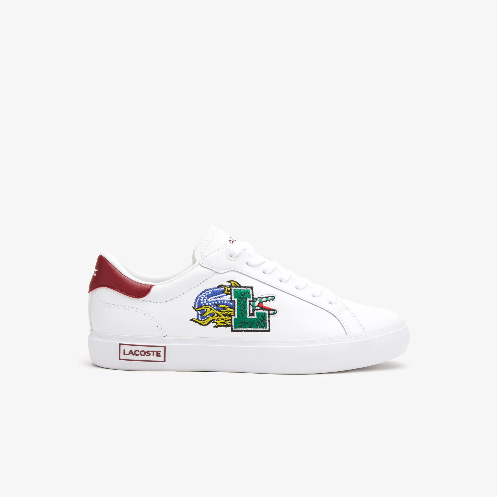 سنيكرز لاكوست باور كورت جلد للنساء سنيكرز لاكوست باور كورت جلد للنساء