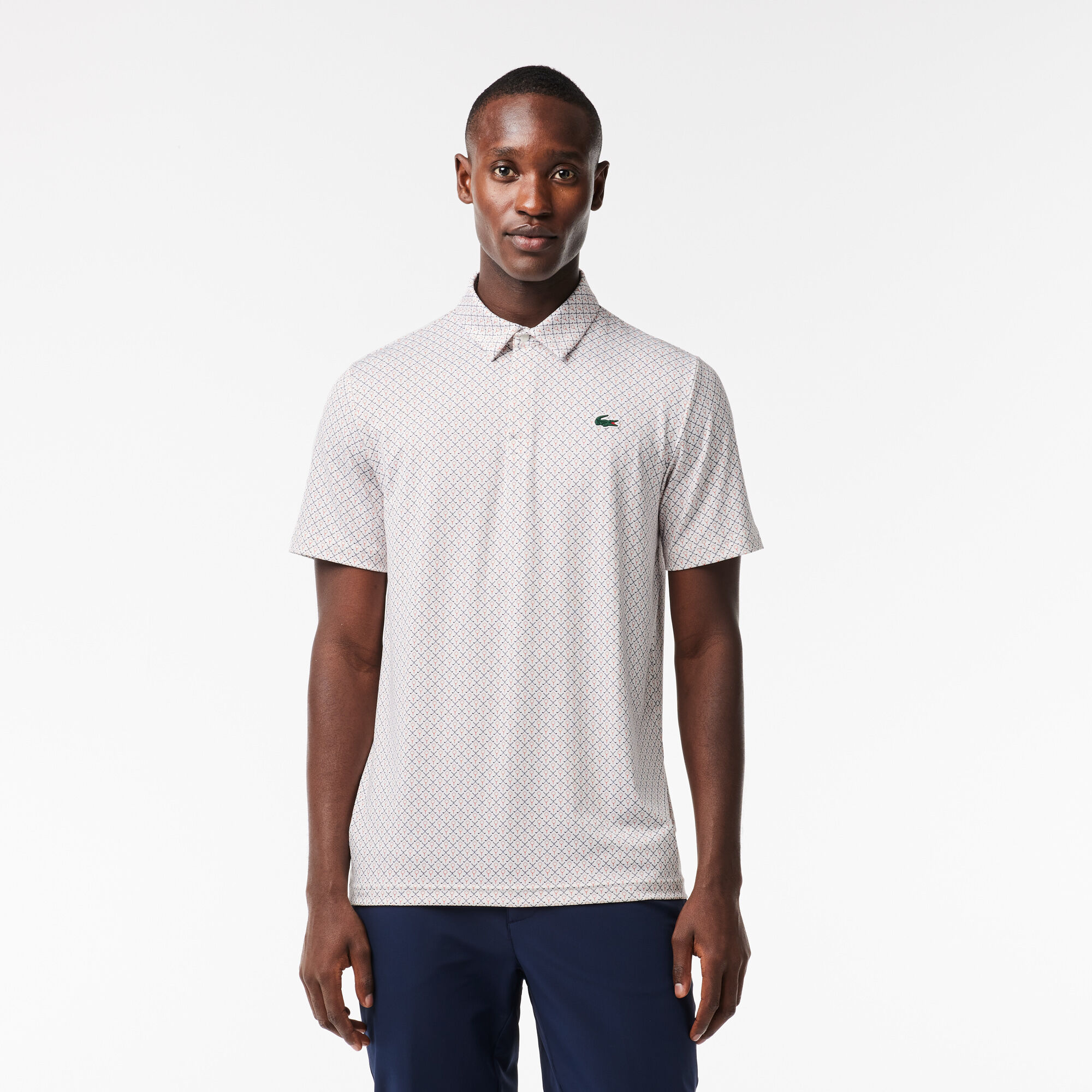 Buy Men s Lacoste Golf Printed Recycled Polyester Polo Shirt Lacoste QA