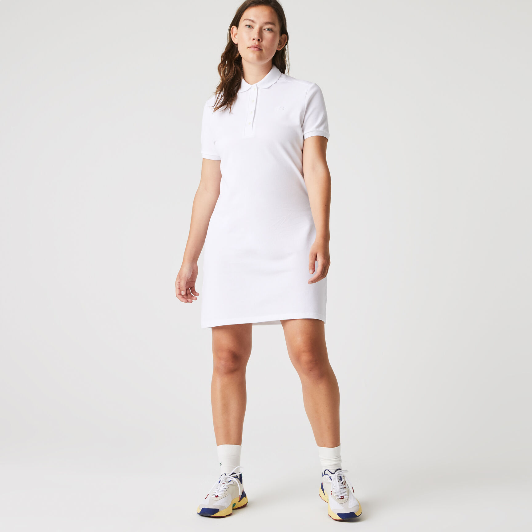 Slim Fit Stretch Petit Pique Polo Dress