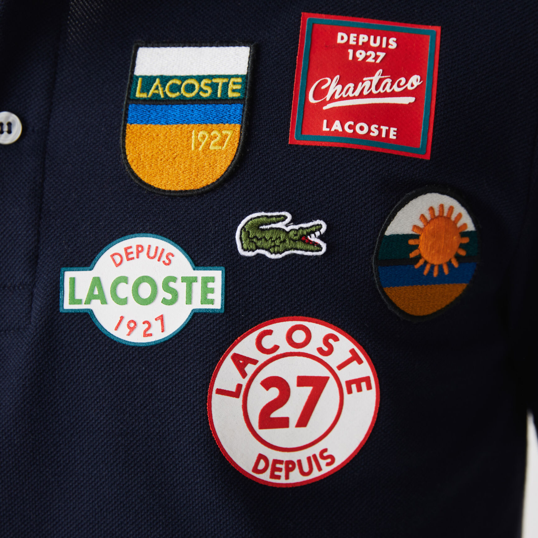 قميص بولو قطن للرجال بقصة عادية وشارة