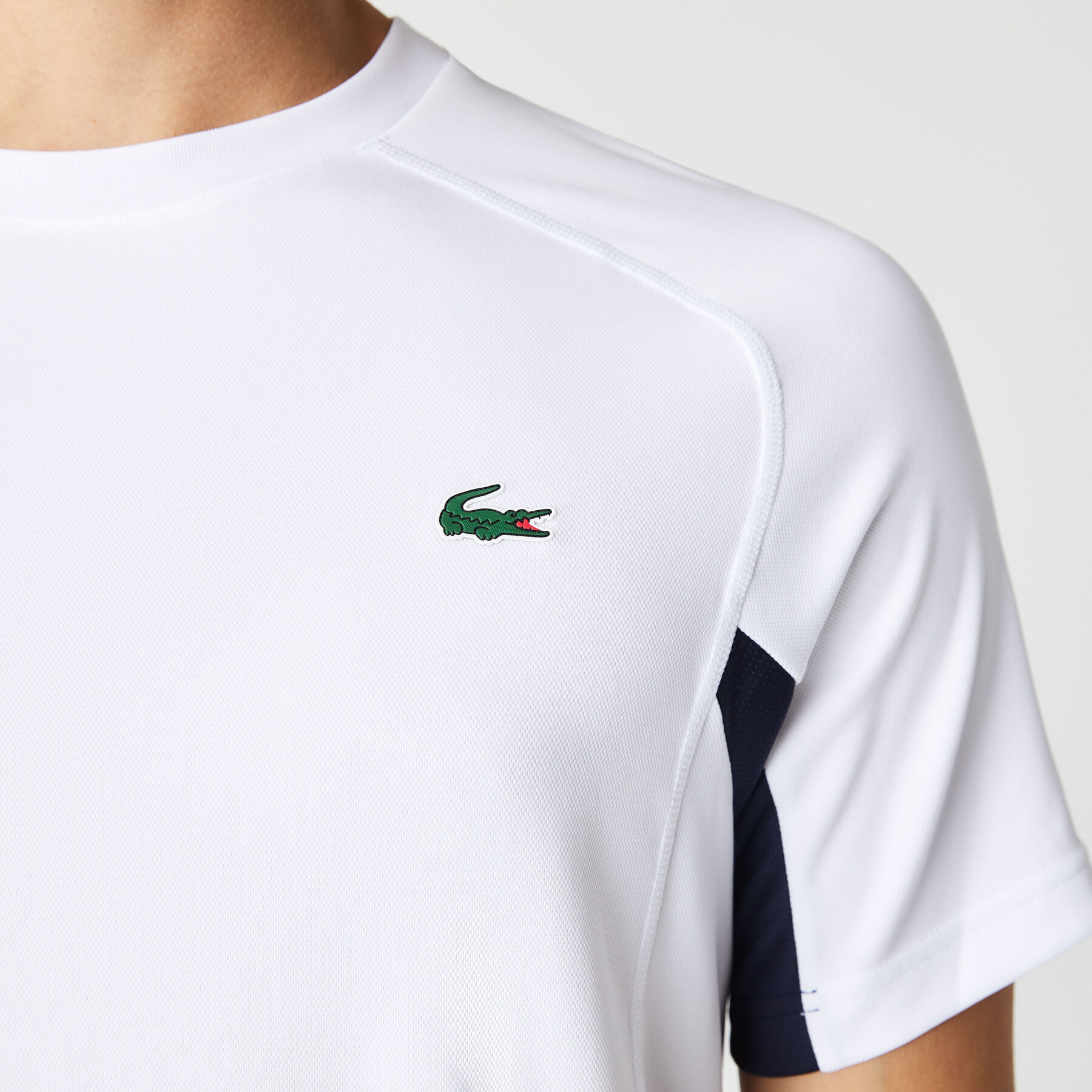 men s lacoste sport color block ultra dry piqu  tennis t shirt