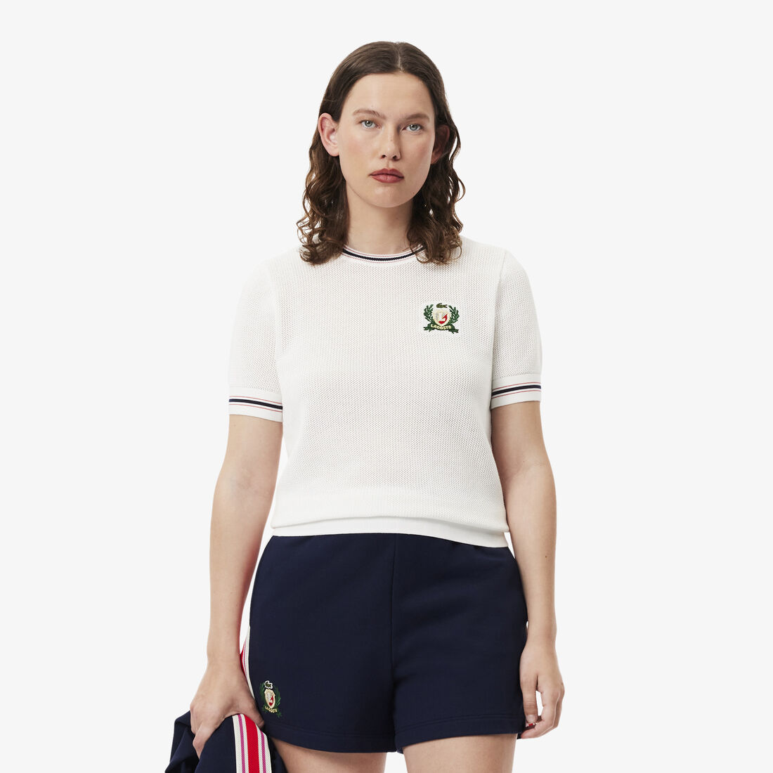 French Made Embroidered Shield Sweater French Made Embroidered Shield Sweater