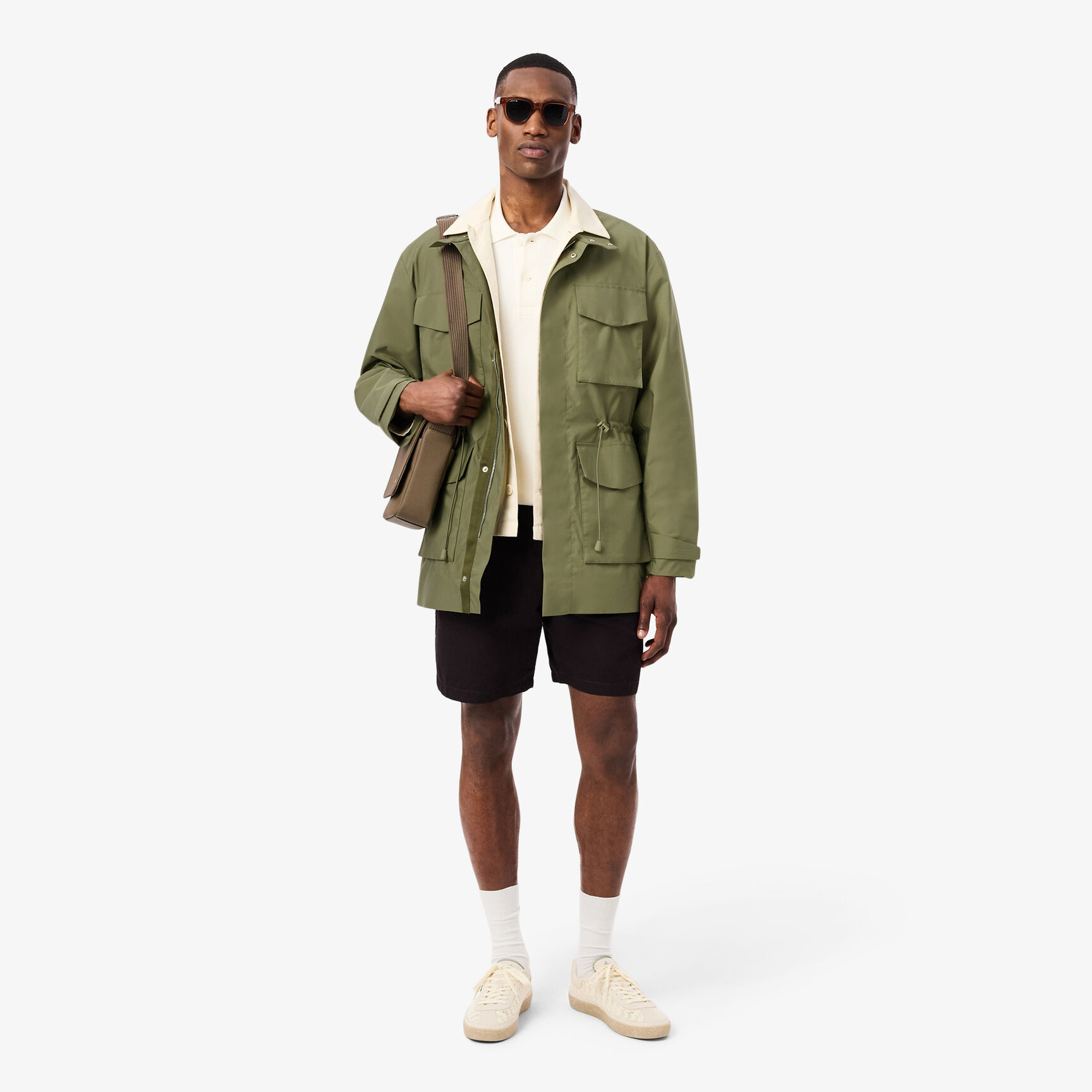 Mid-Length Water-Repellent Windbreaker Jacket