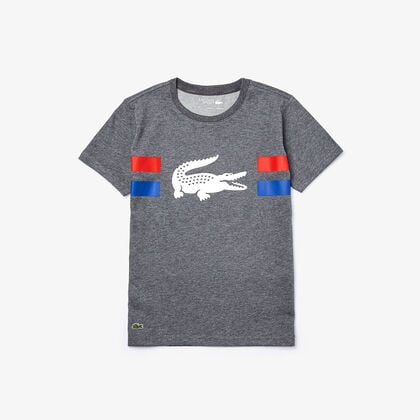 Boys' Lacoste Sport Crocodile Breathable Jersey T-shirt