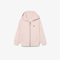 lacoste unisex brushed fleece zipped sweatshirt
