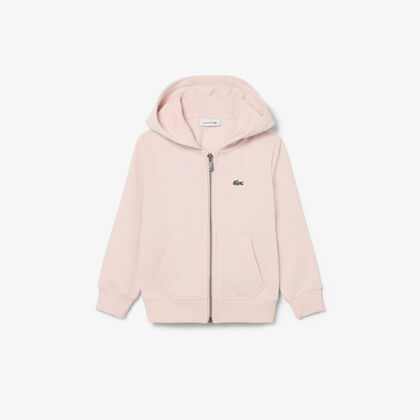 lacoste unisex brushed fleece zipped sweatshirt