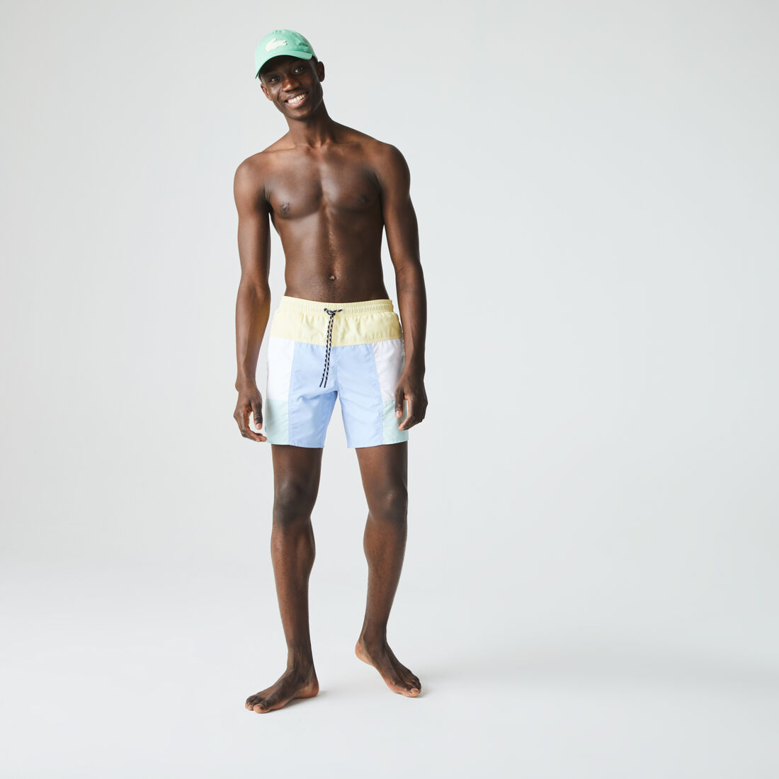 Men’s Colourblock Recycled Cloth Long Swimming Trunks Men’s Colourblock Recycled Cloth Long Swimming Trunks