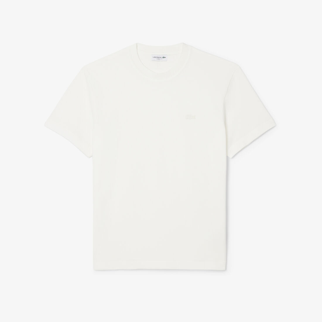 Ribbed Neck Petit Pique T-shirt