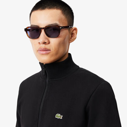 سويت شيرت من الصوف بسحاب وياقة عالية