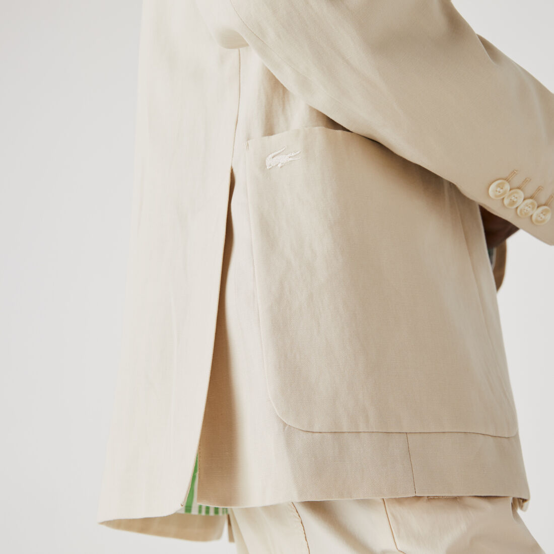 سترة بليزر مزيج القطن والكتان قصة مستقيمة للرجال سترة بليزر مزيج القطن والكتان قصة مستقيمة للرجال