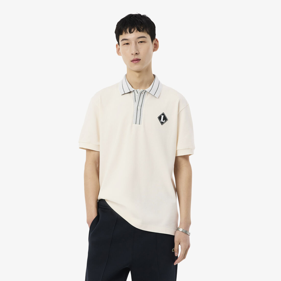 French Made Classic Fit Badge Polo Shirt
