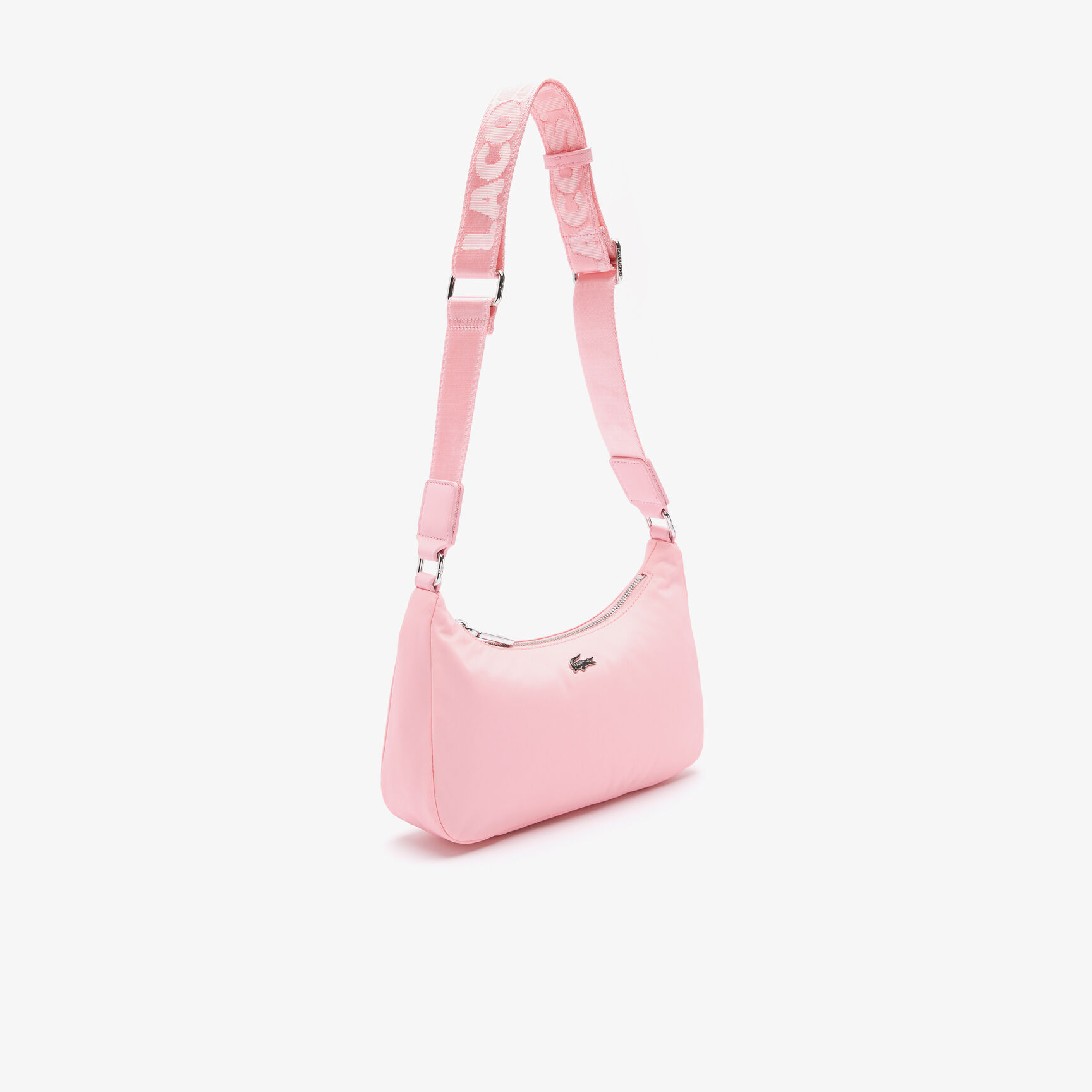 Unisex Metal Crocodile Branded Strap Nylon Shoulder Bag