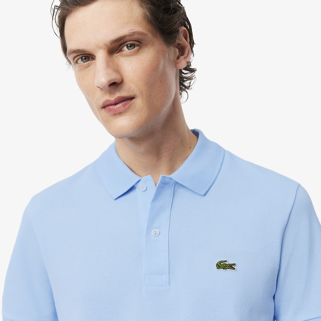 قميص بولو بيكيه بقصة ضيقة L.12.12 قميص بولو بيكيه بقصة ضيقة L.12.12