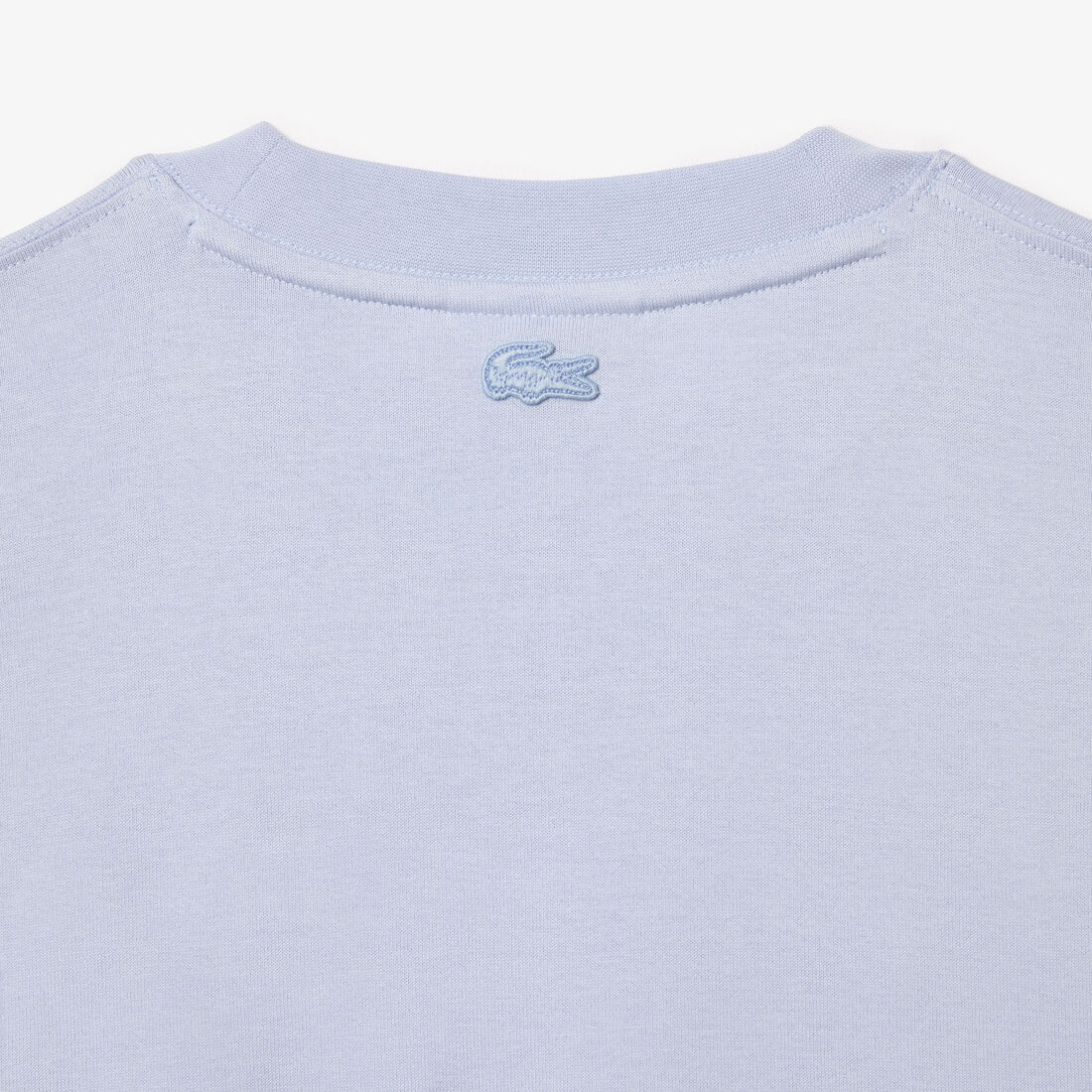 تي شيرت فضفاض بتطريز لاكوست من القطن الثقيل تي شيرت فضفاض بتطريز لاكوست من القطن الثقيل