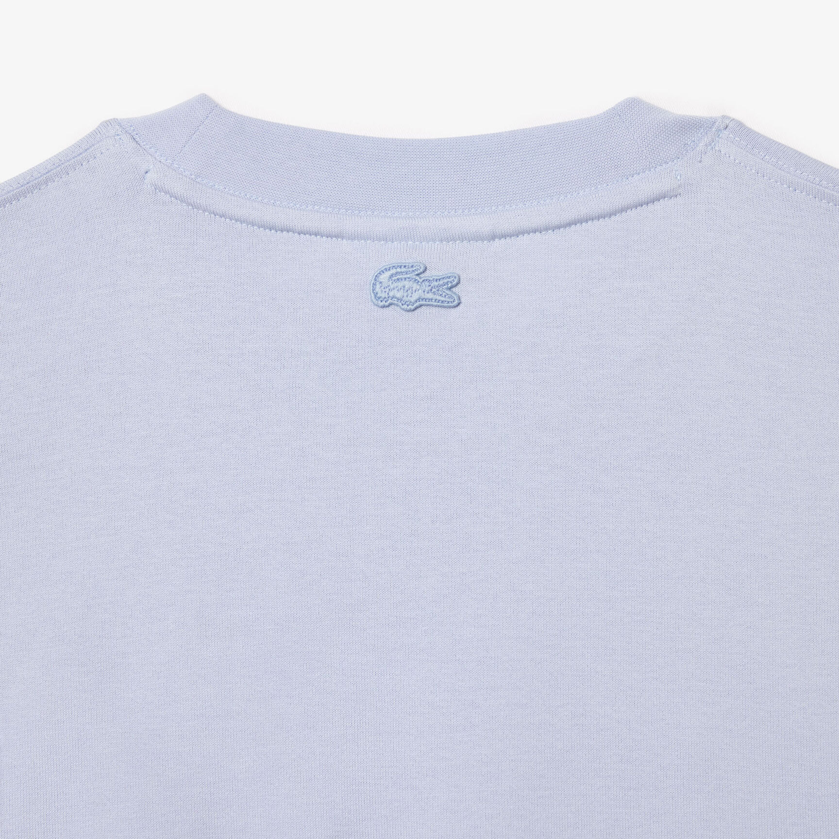 تي شيرت فضفاض بتطريز لاكوست من القطن الثقيل تي شيرت فضفاض بتطريز لاكوست من القطن الثقيل