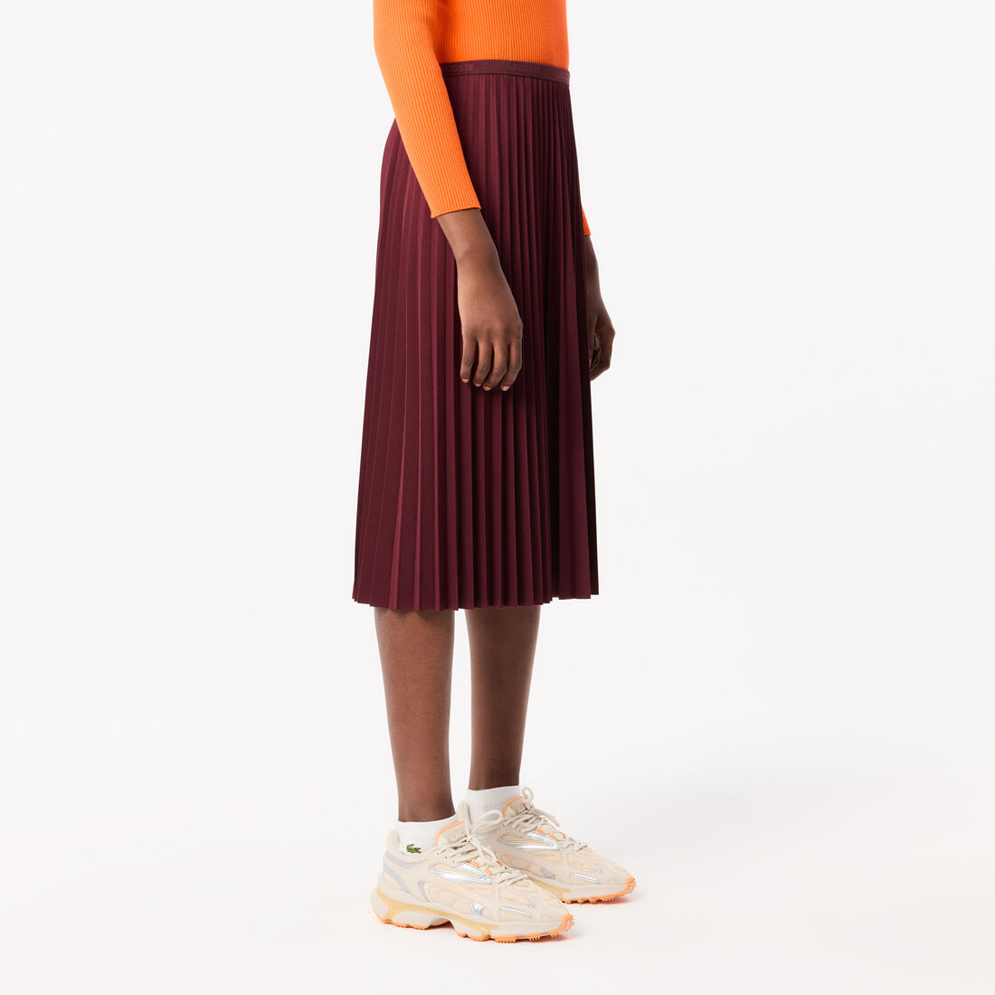 Women's Elasticised Waist Flowing Pleated Skirt Women's Elasticised Waist Flowing Pleated Skirt