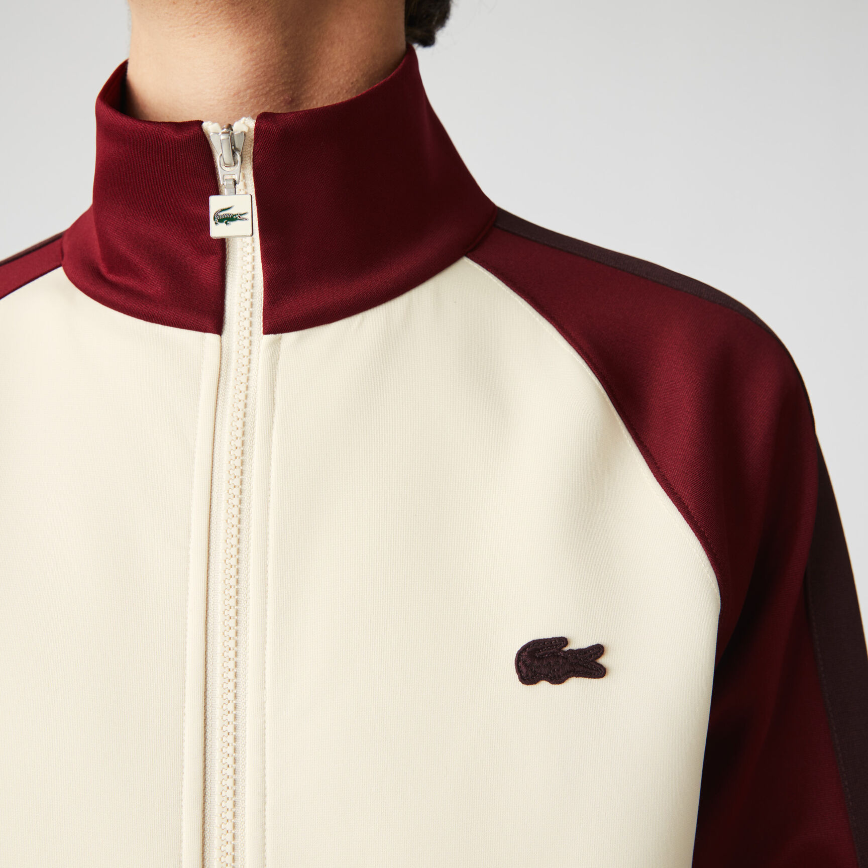 Men's Colorblock Zippered High Neck Cotton Blend Sweatshirt Men's Colorblock Zippered High Neck Cotton Blend Sweatshirt