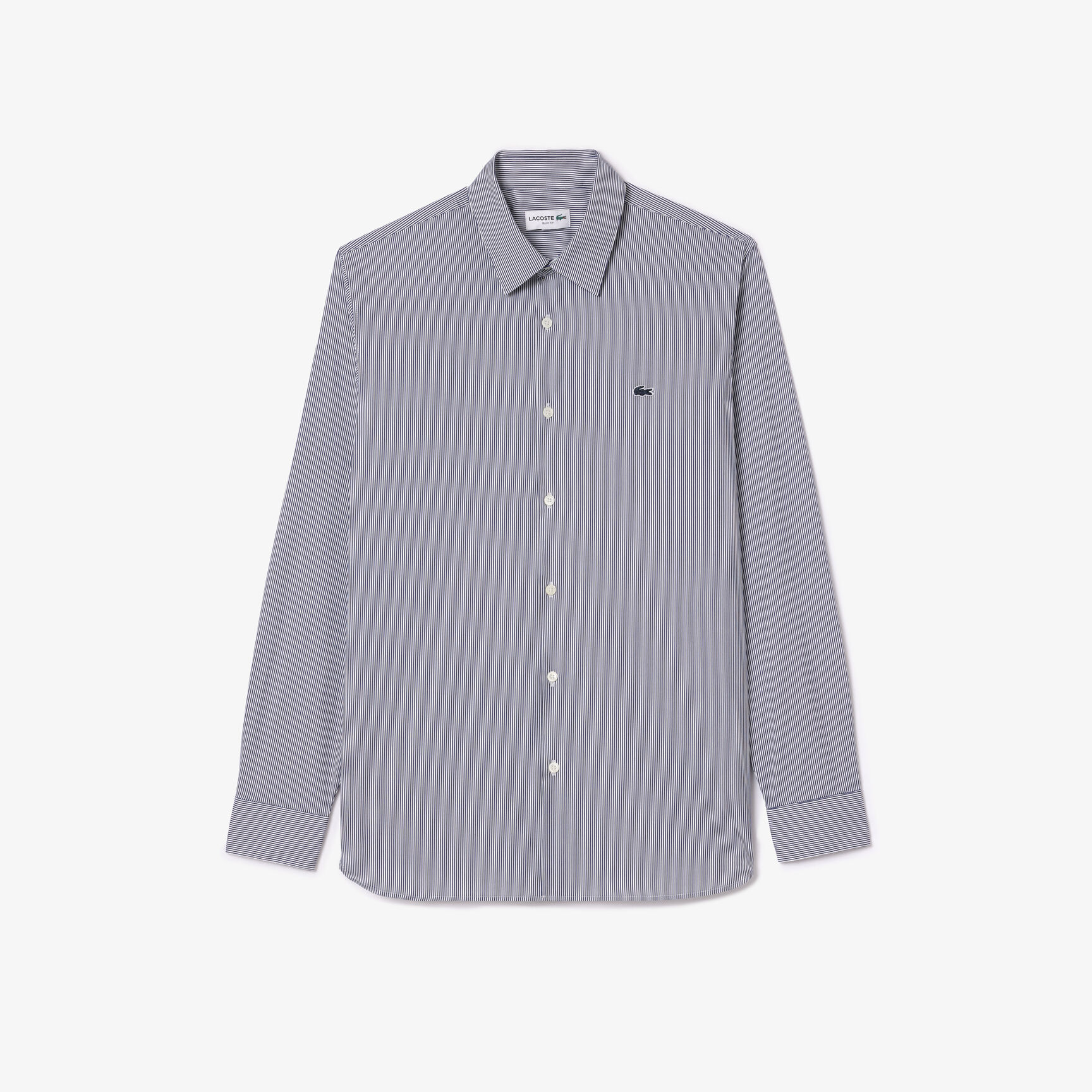 Slim Fit Striped Stretch Poplin Shirt