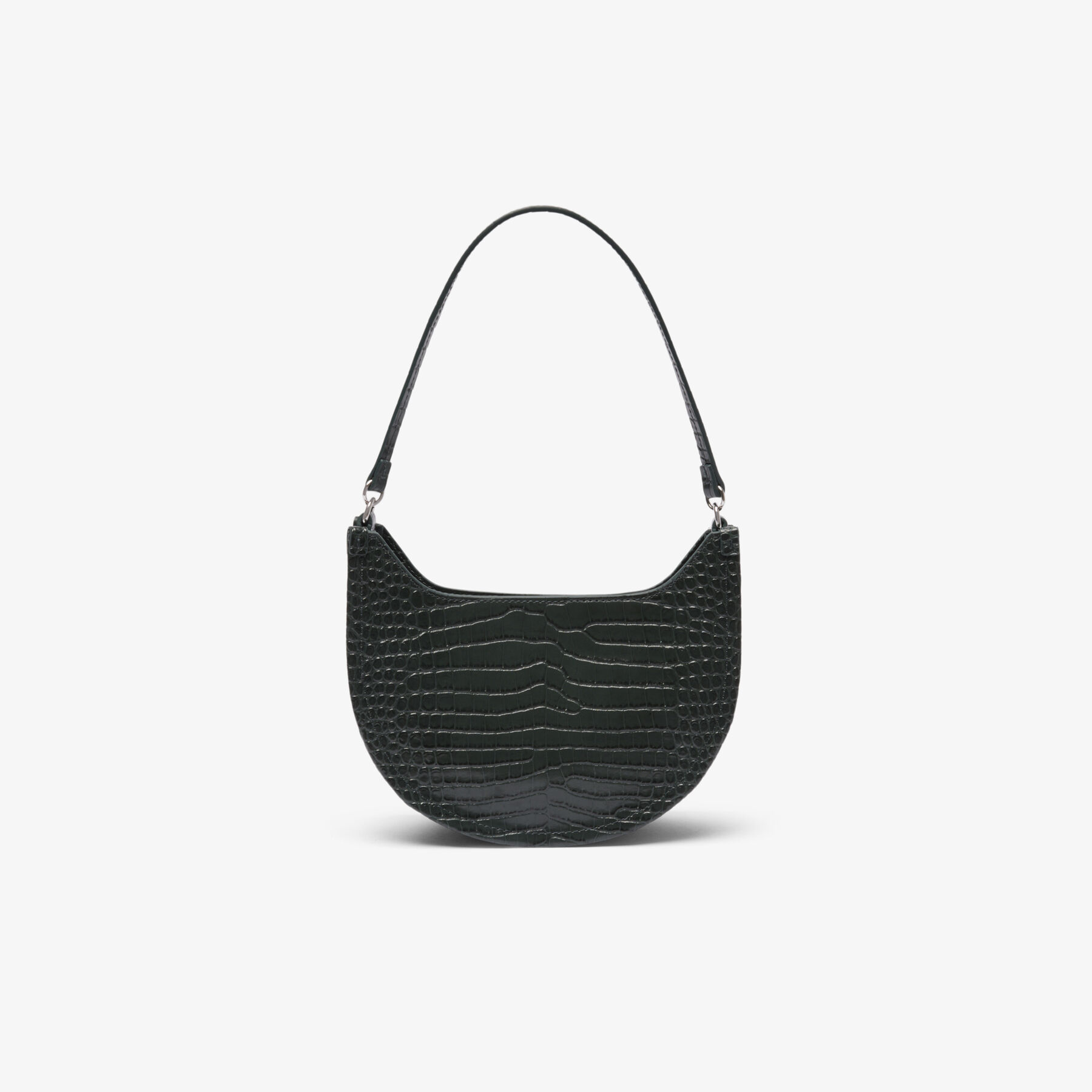 Small Chantaco Embossed Leather Half Moon Bag