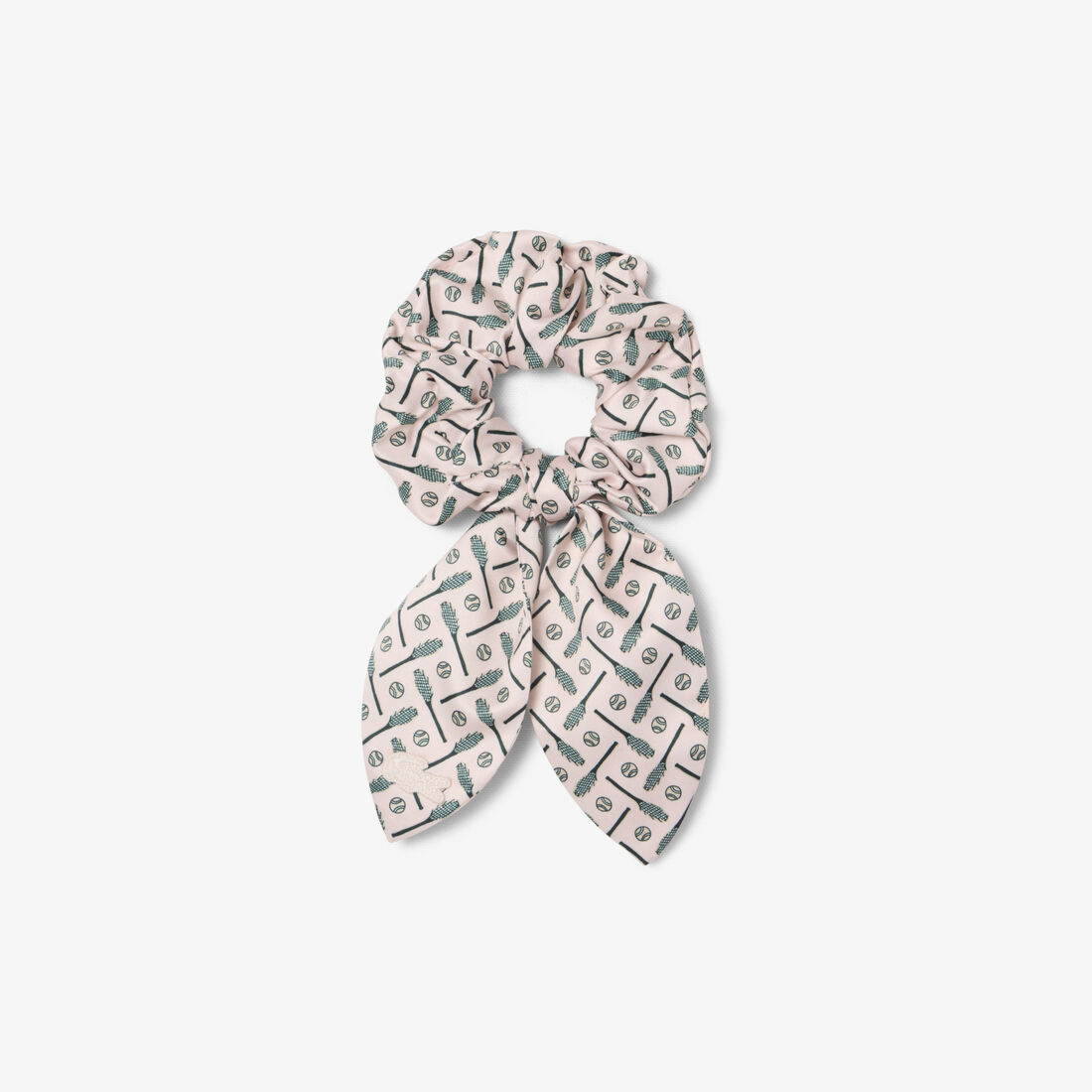lacoste printed satin scrunchie