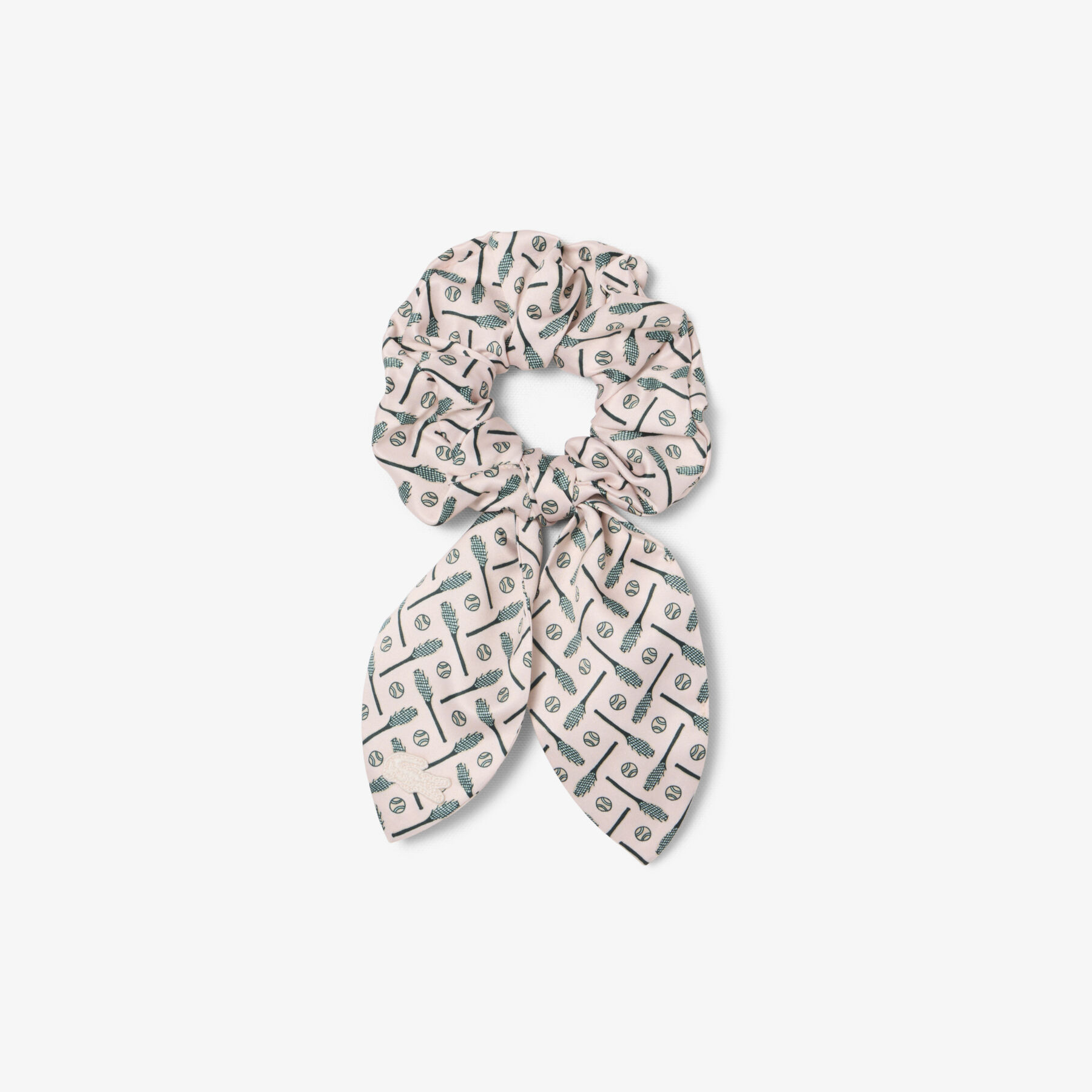 lacoste printed satin scrunchie