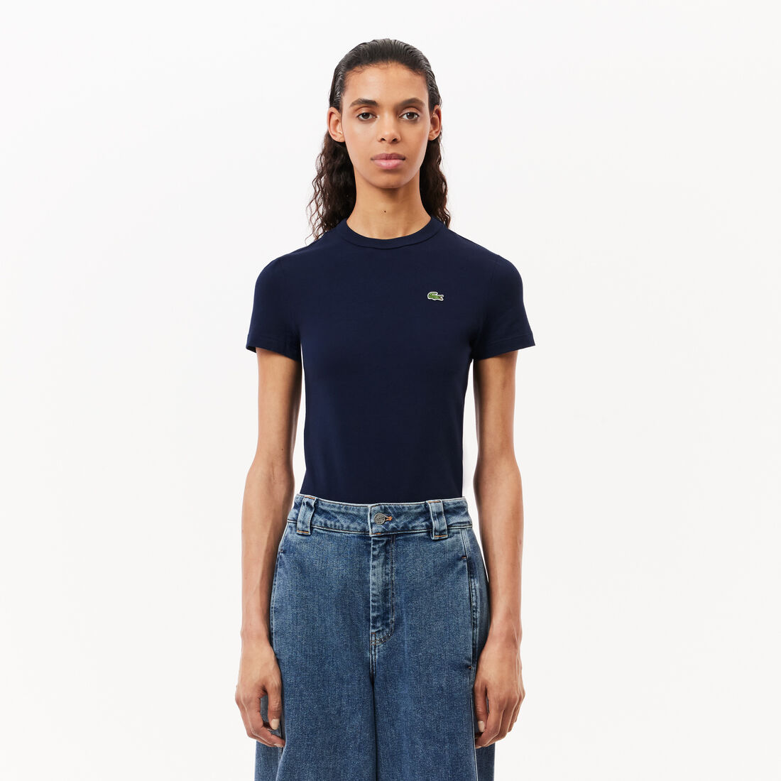 تي شيرت جيرسيه مطاطي بقصة ضيقة