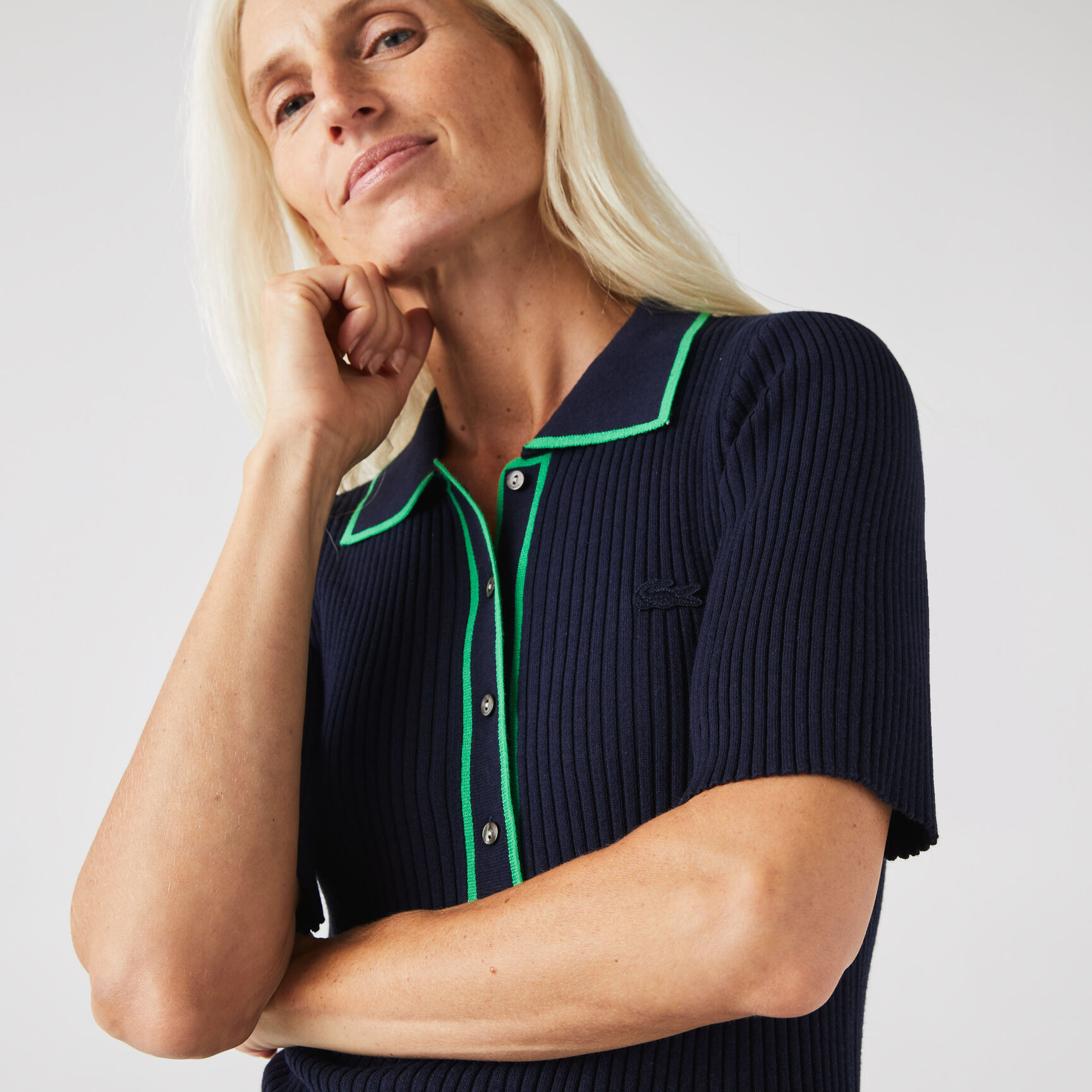 Women’s Pleated Knit Polo Dress Women’s Pleated Knit Polo Dress