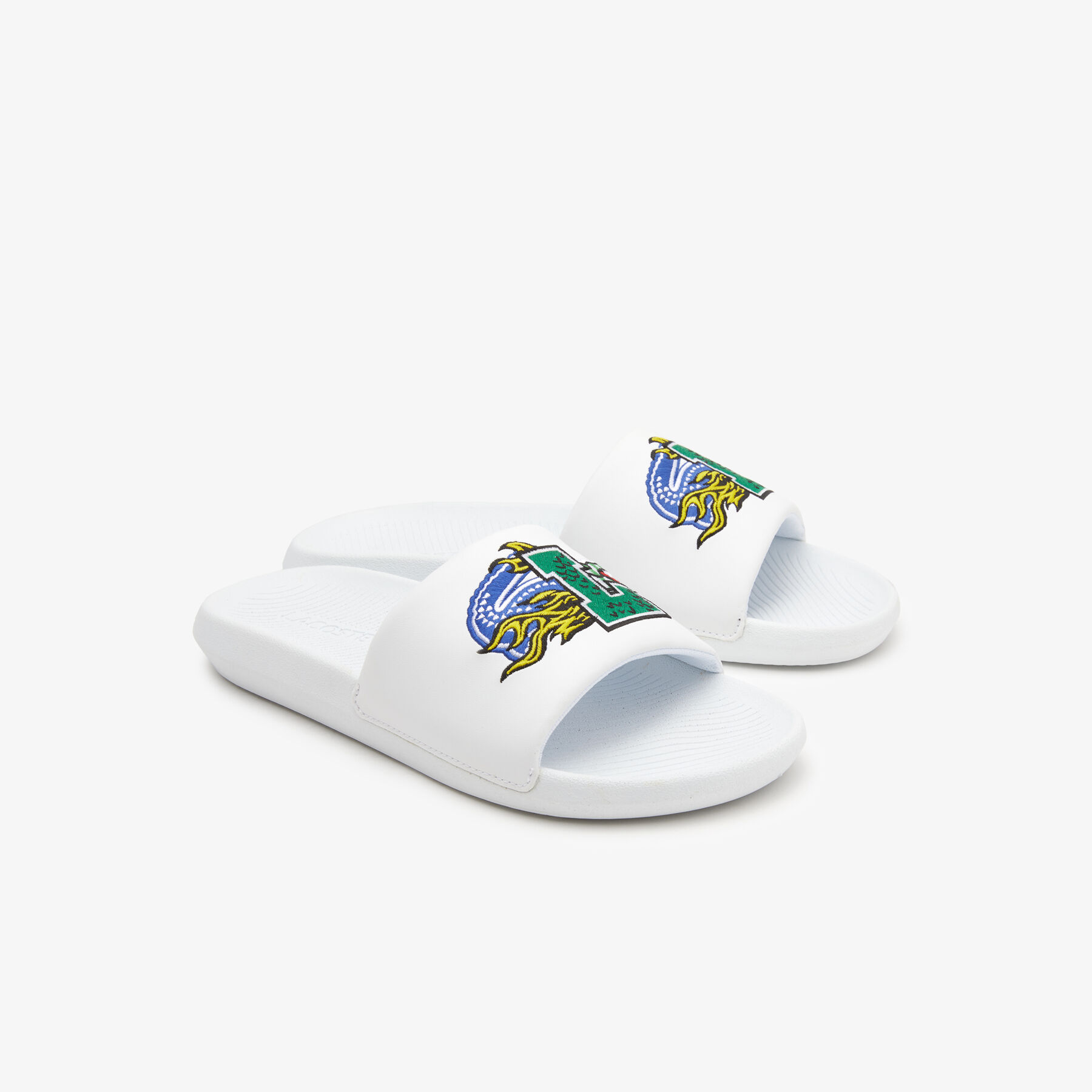 Men's Croco Synthetic Slides lacoste men s croco synthetic slides