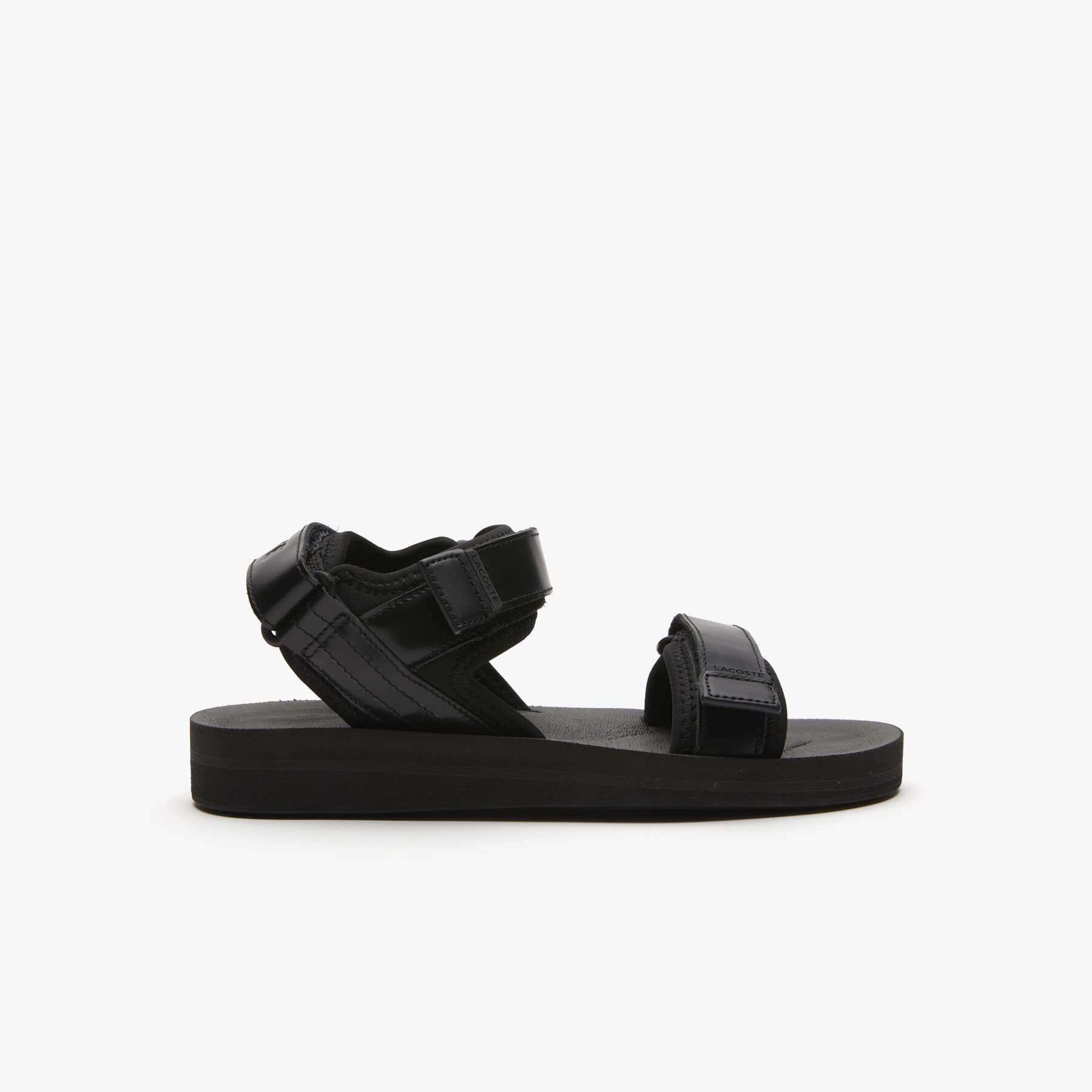 lacoste women s suruga leather and textile sandals