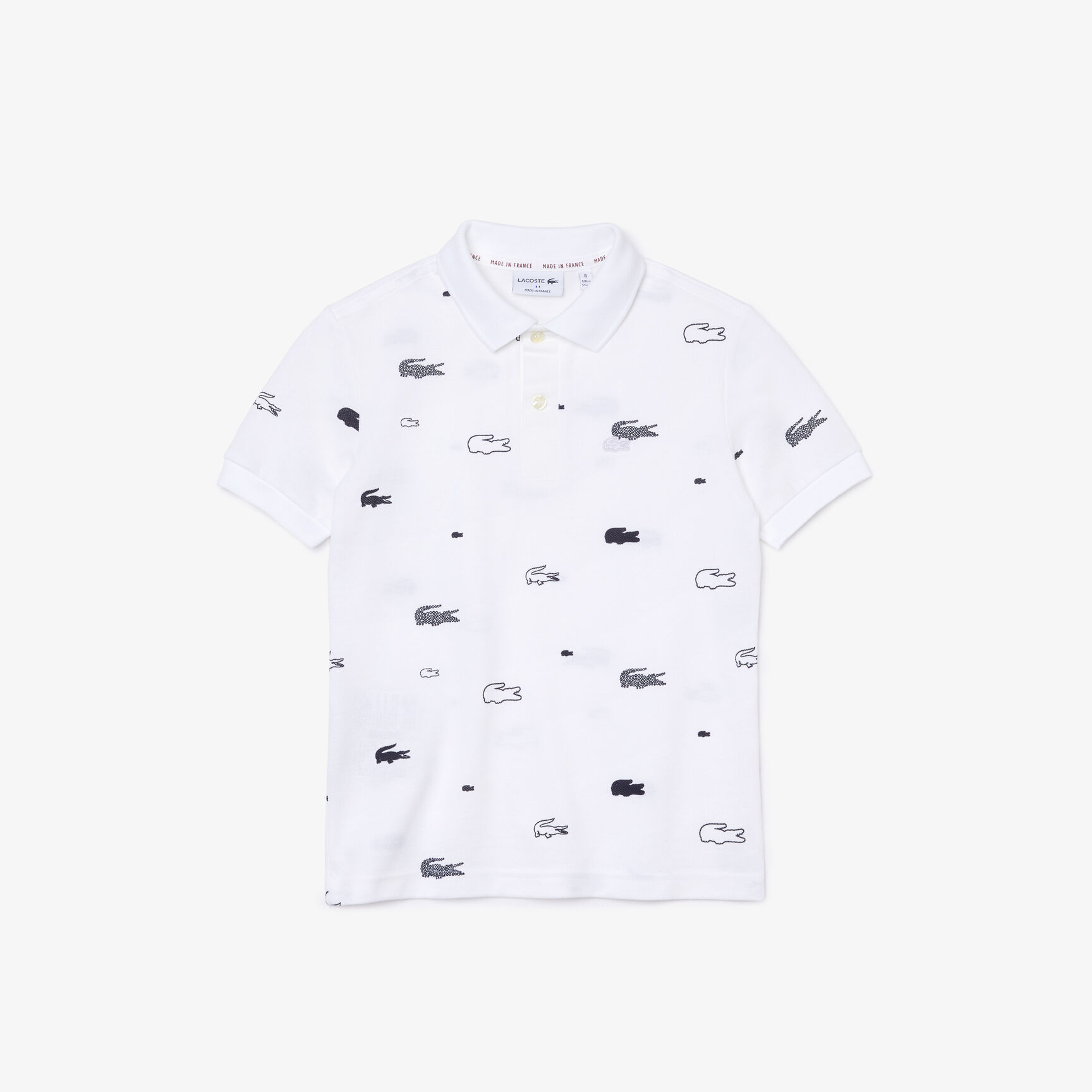 تيشيرت بولو قطن بيكيه عضوي بشعار لاكوست للأولاد مجموعة Made In France