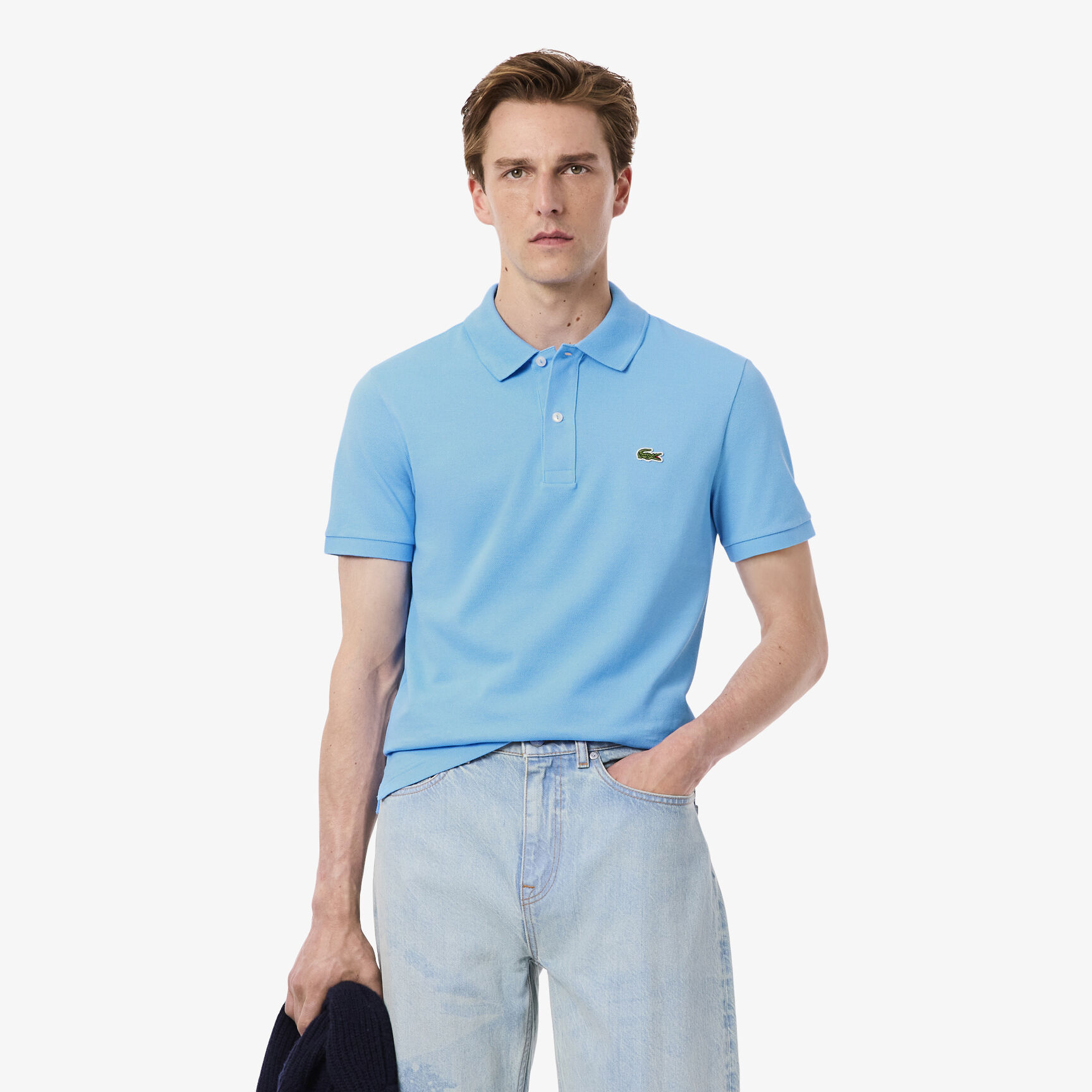 قميص بولو بيكيه بقصة ضيقة L.12.12 قميص بولو بيكيه بقصة ضيقة L.12.12