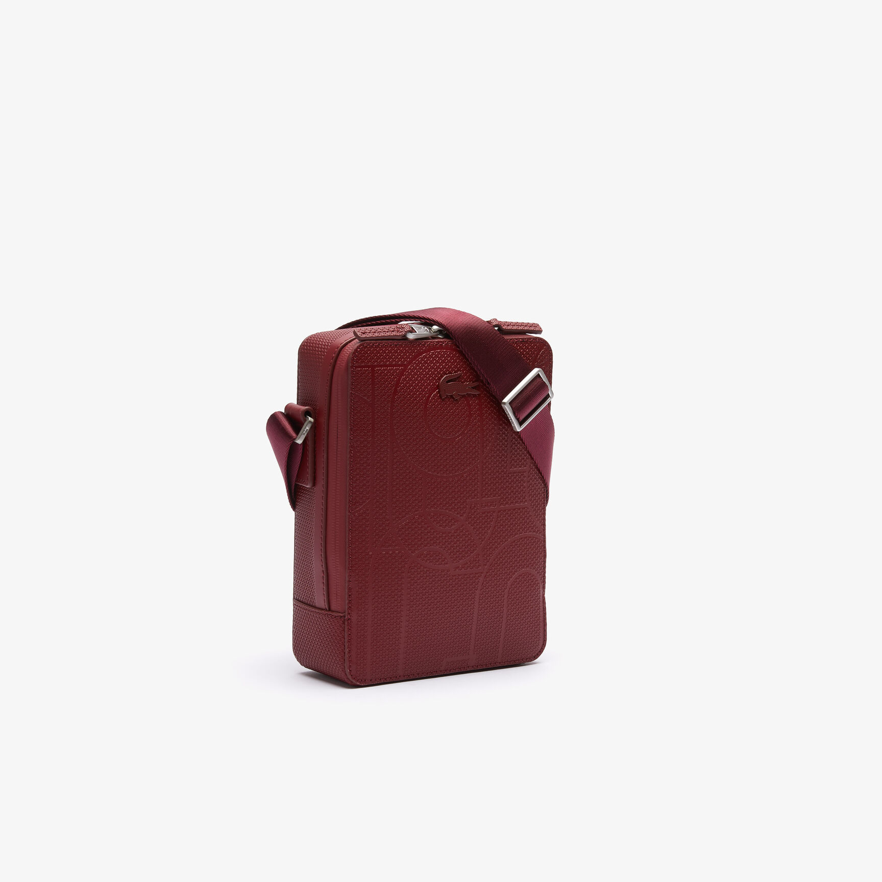 حقيبة كروس للرجال من Chantaco Graphic Piqu&eacute; جلد بسحّاب عمودي