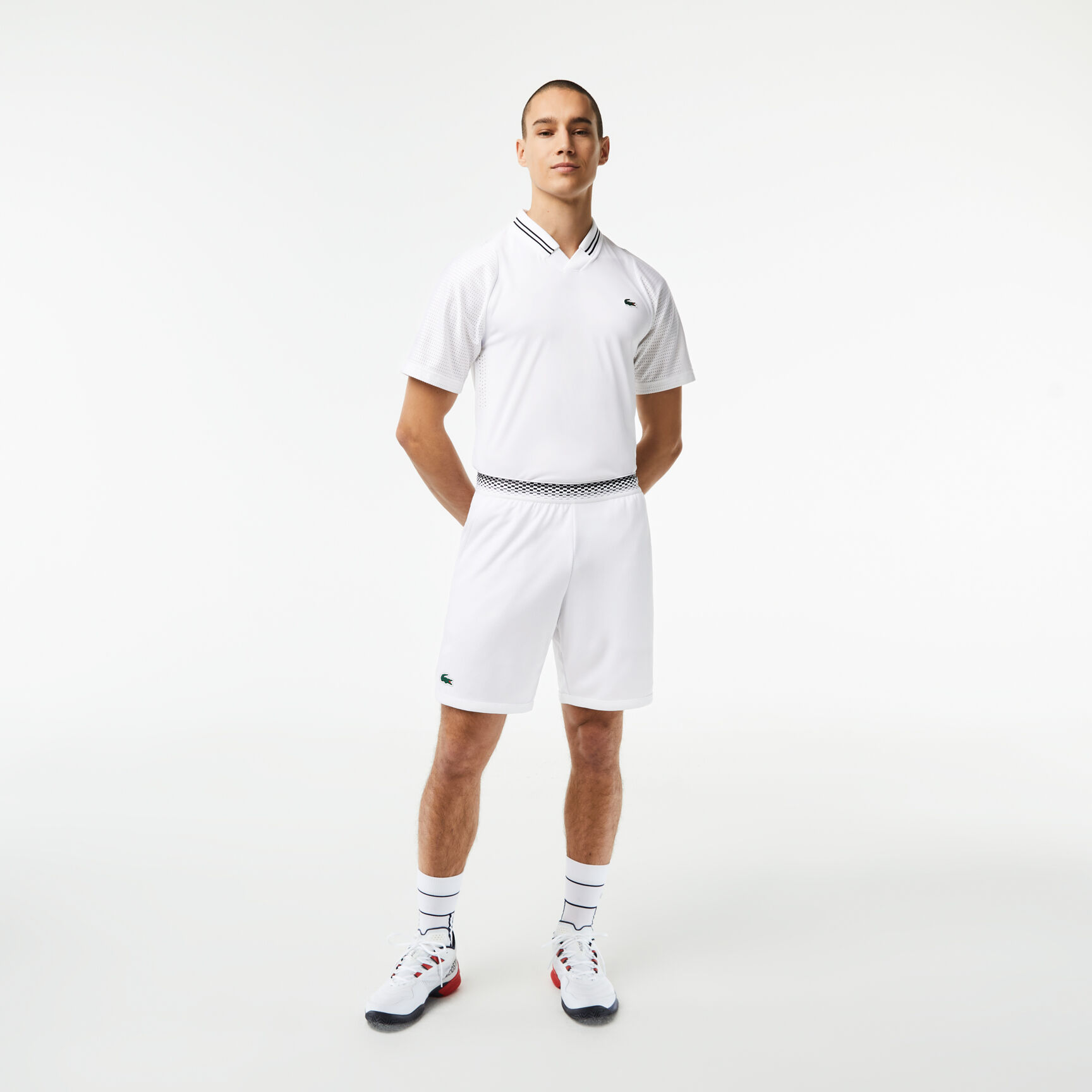 شورت قماش شبكي للرجال مجموعة Lacoste Tennis x Daniil Medvedev شورت قماش شبكي للرجال مجموعة Lacoste Tennis x Daniil Medvedev