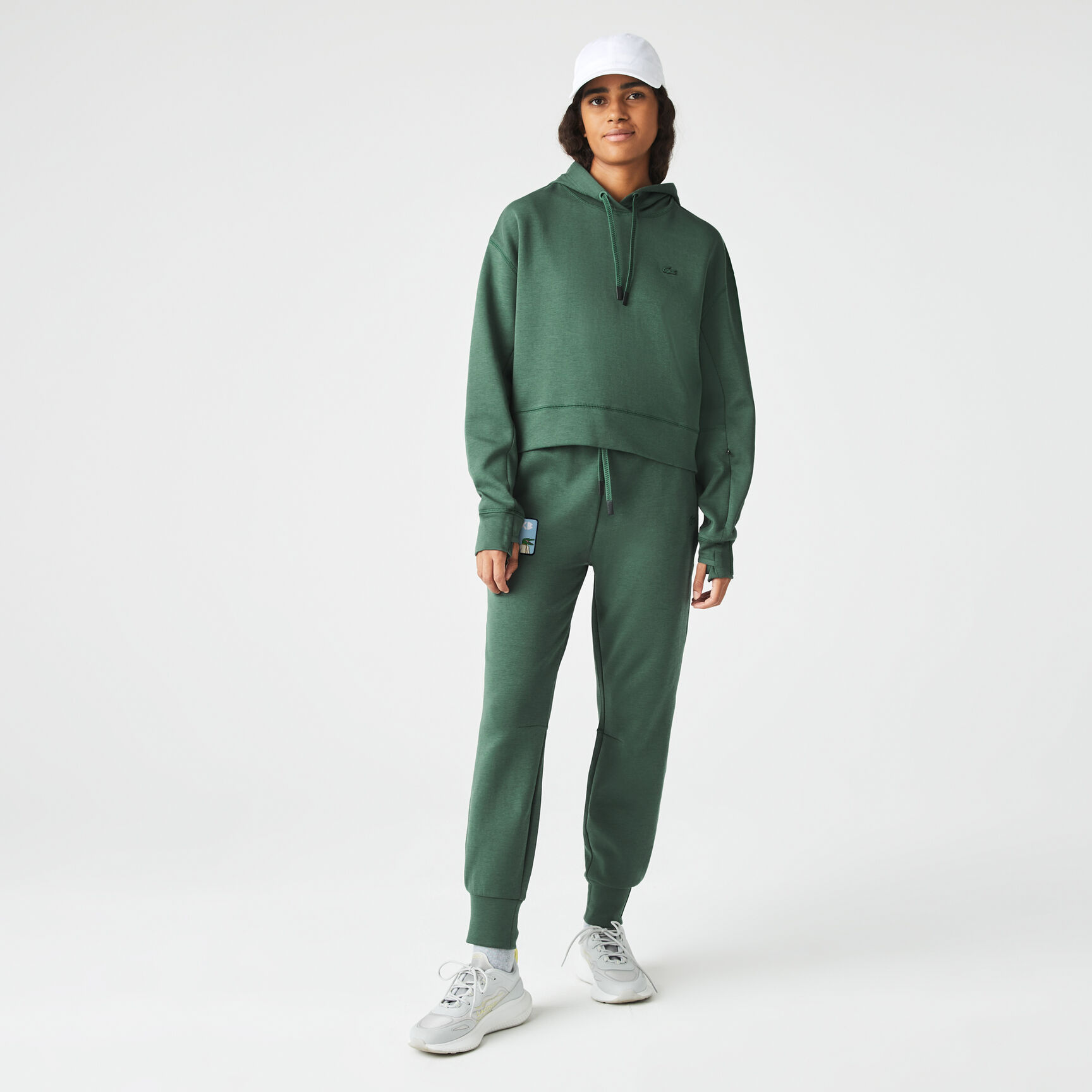 Women's Lacoste Two-Ply Trackpants with RexChouk Patch