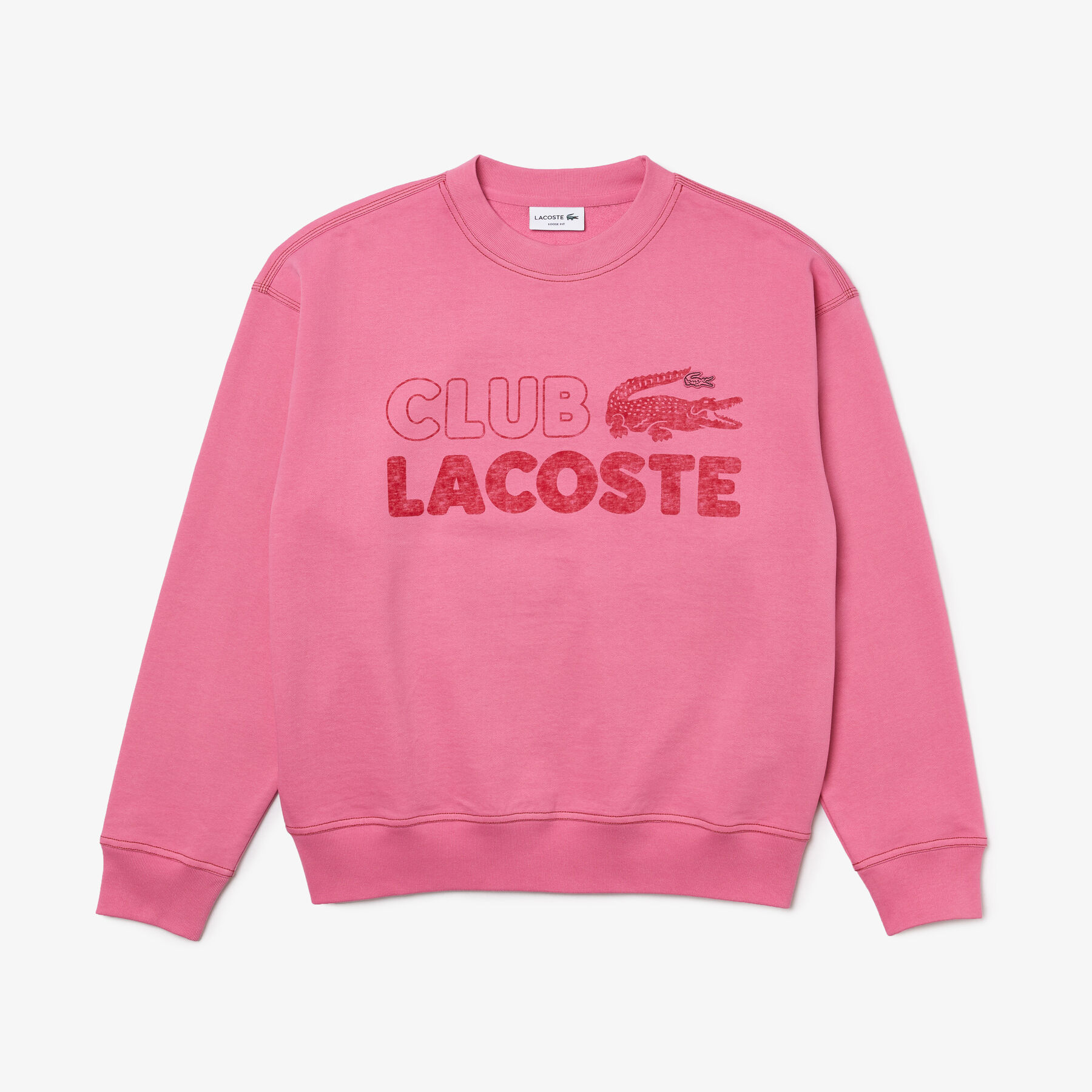 Men’s Lacoste Round Neck Loose Fit Vintage Print Sweatshirt men s lacoste round neck loose fit vintage print sweatshirt