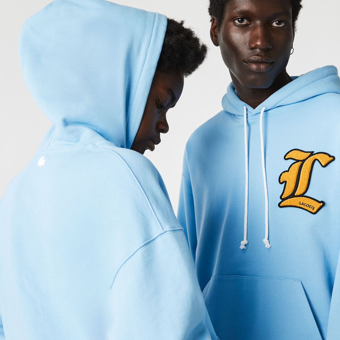 Unisex Lacoste L!VE L Badge Hooded Loose Fit Sweatshirt