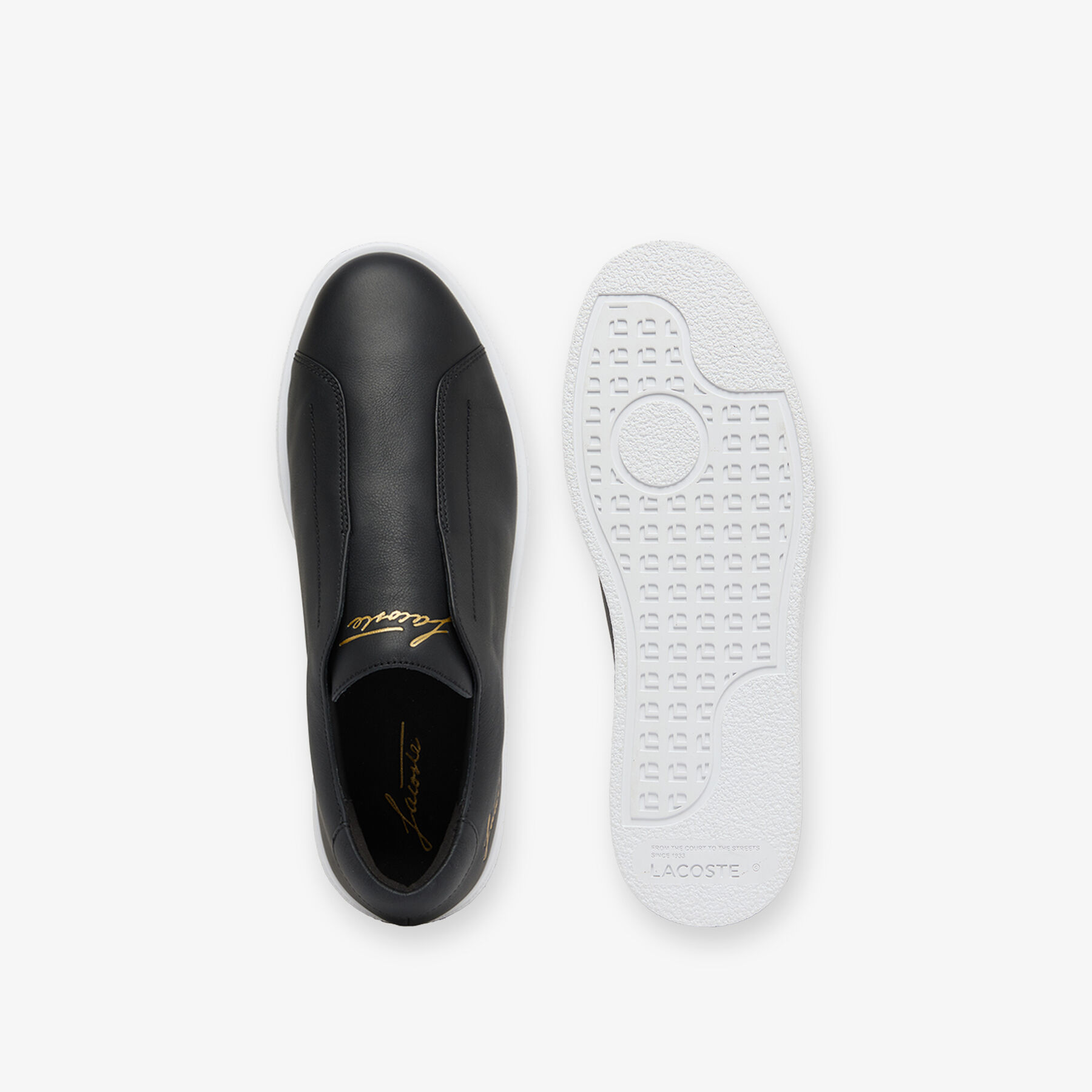 lacoste men s linecourt leather slip on
