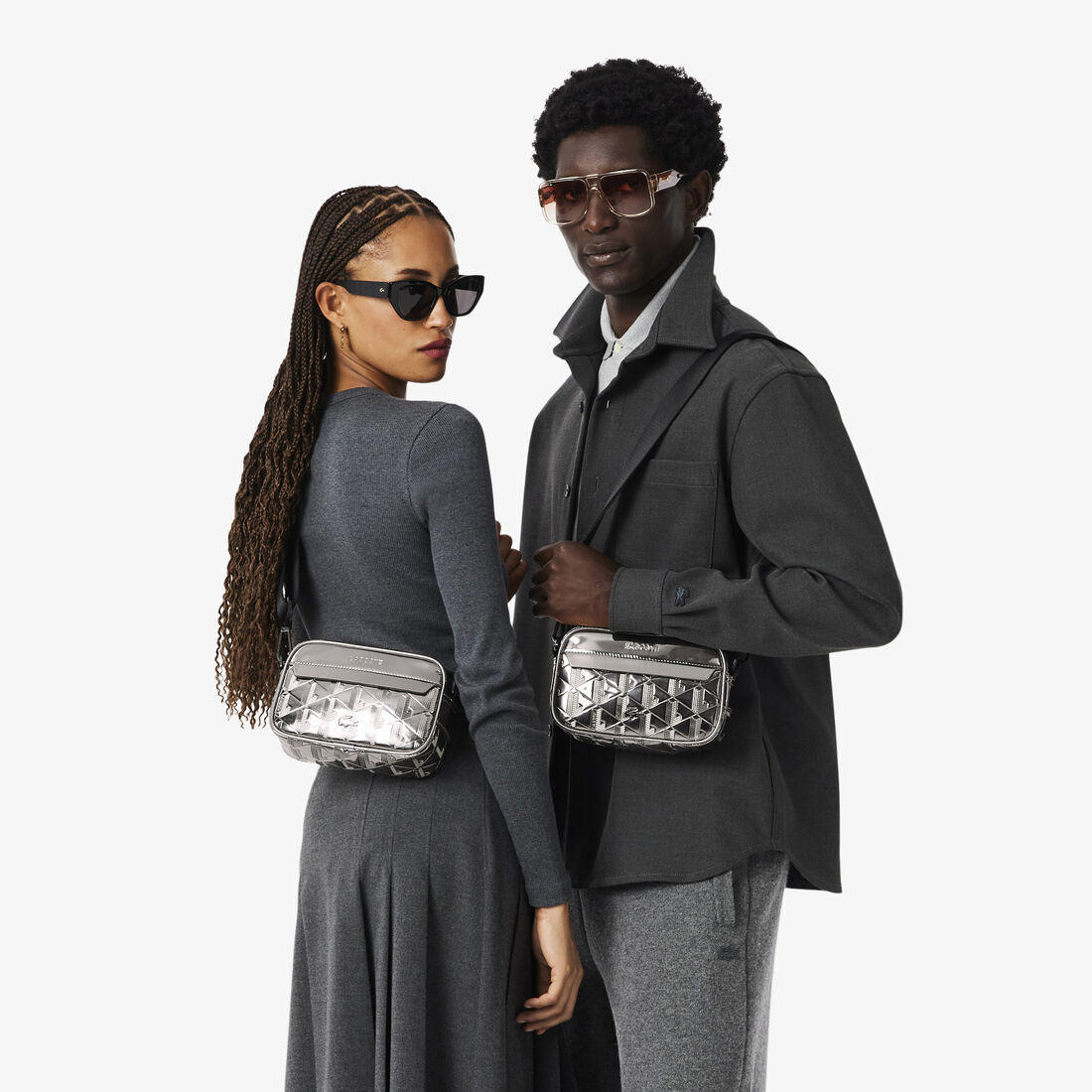 Small The Blend Silver Reporter Bag